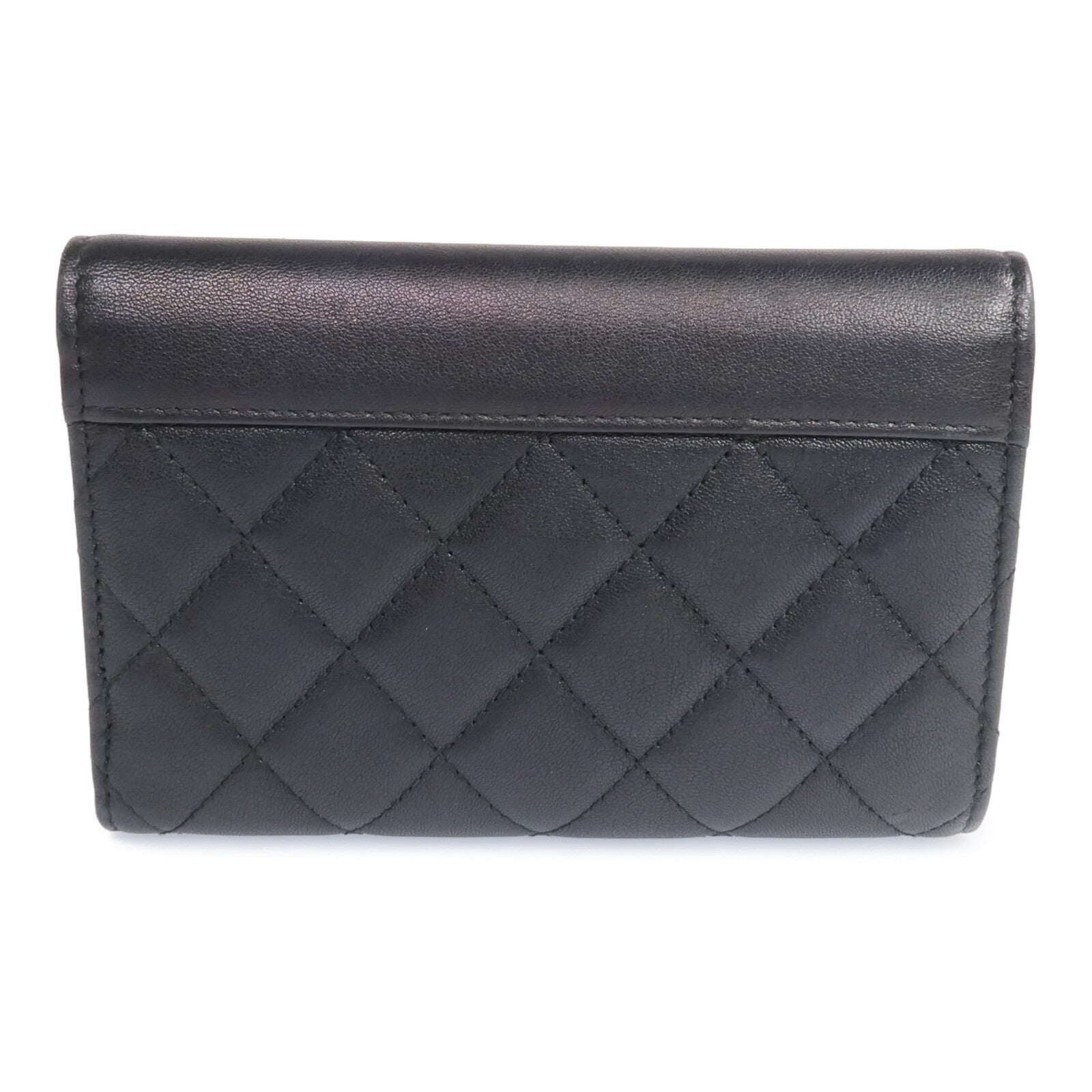 CHANEL 牛皮皮革Wallet銀扣長錢包