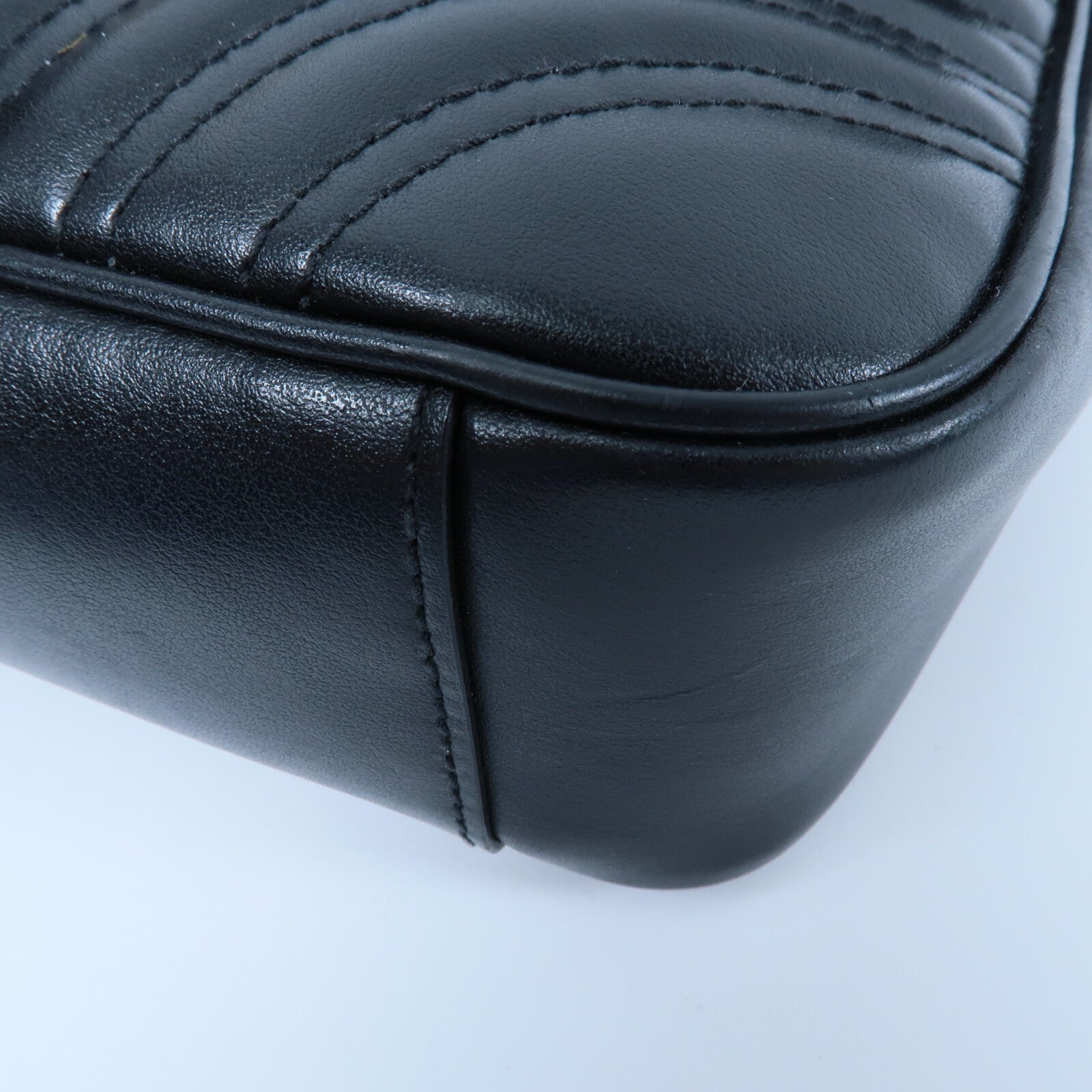 GUCCI 牛皮皮革GG Marmont鏈帶肩背袋