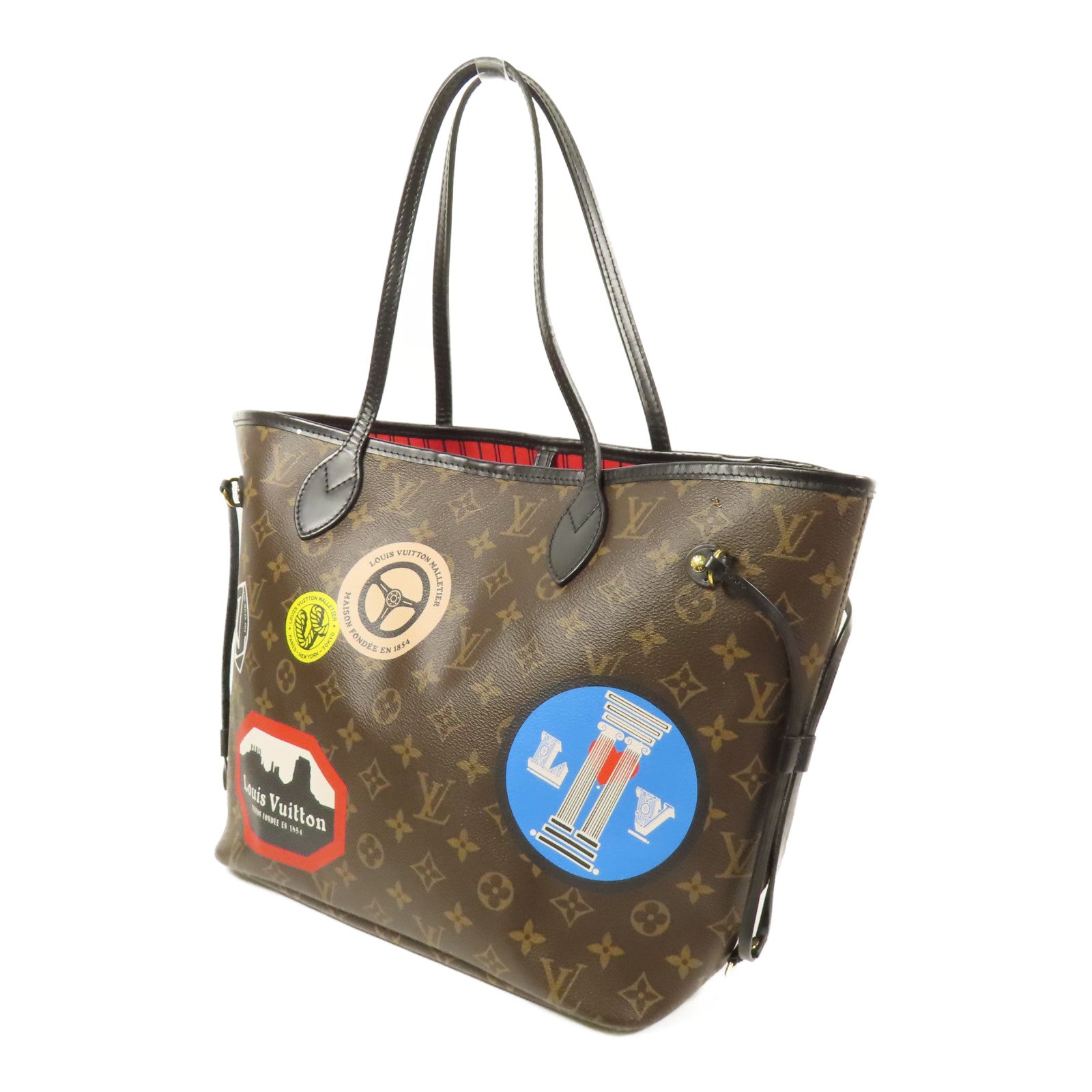LOUIS VUITTON Monogram Macassar World Tour Neverfull MM手挽袋