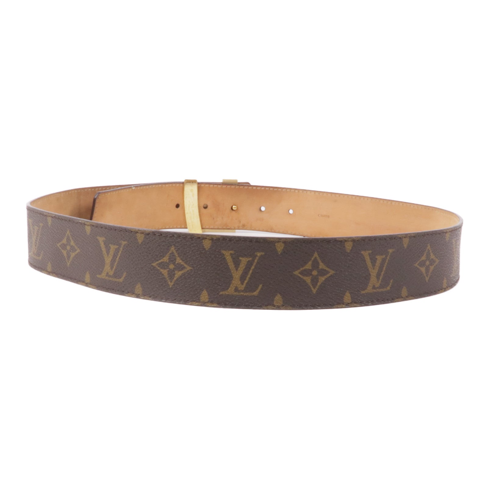 LOUIS VUITTON Monogram Belt 85cm金扣皮帶