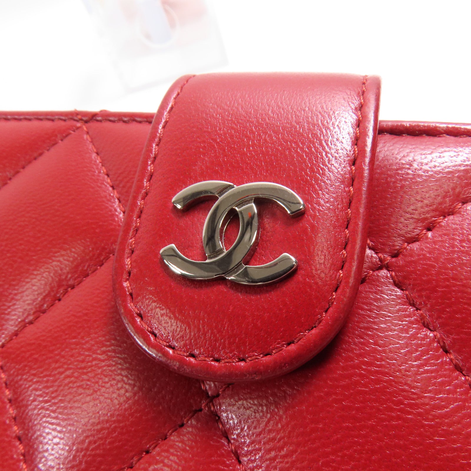 CHANEL 羊皮皮革Wallet銀扣錢包