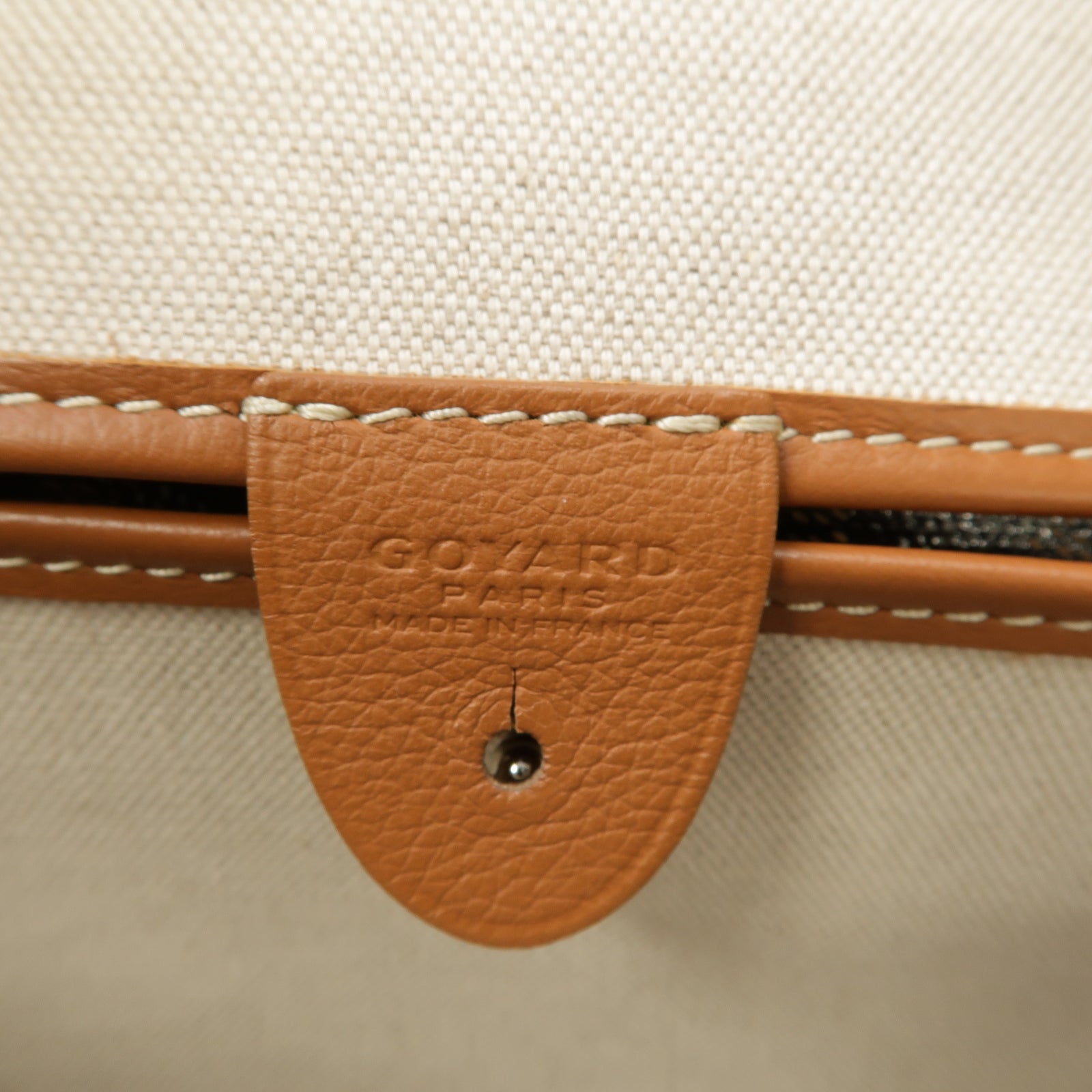 GOYARD 塗層帆布/皮革Artois銀扣手挽袋啡色