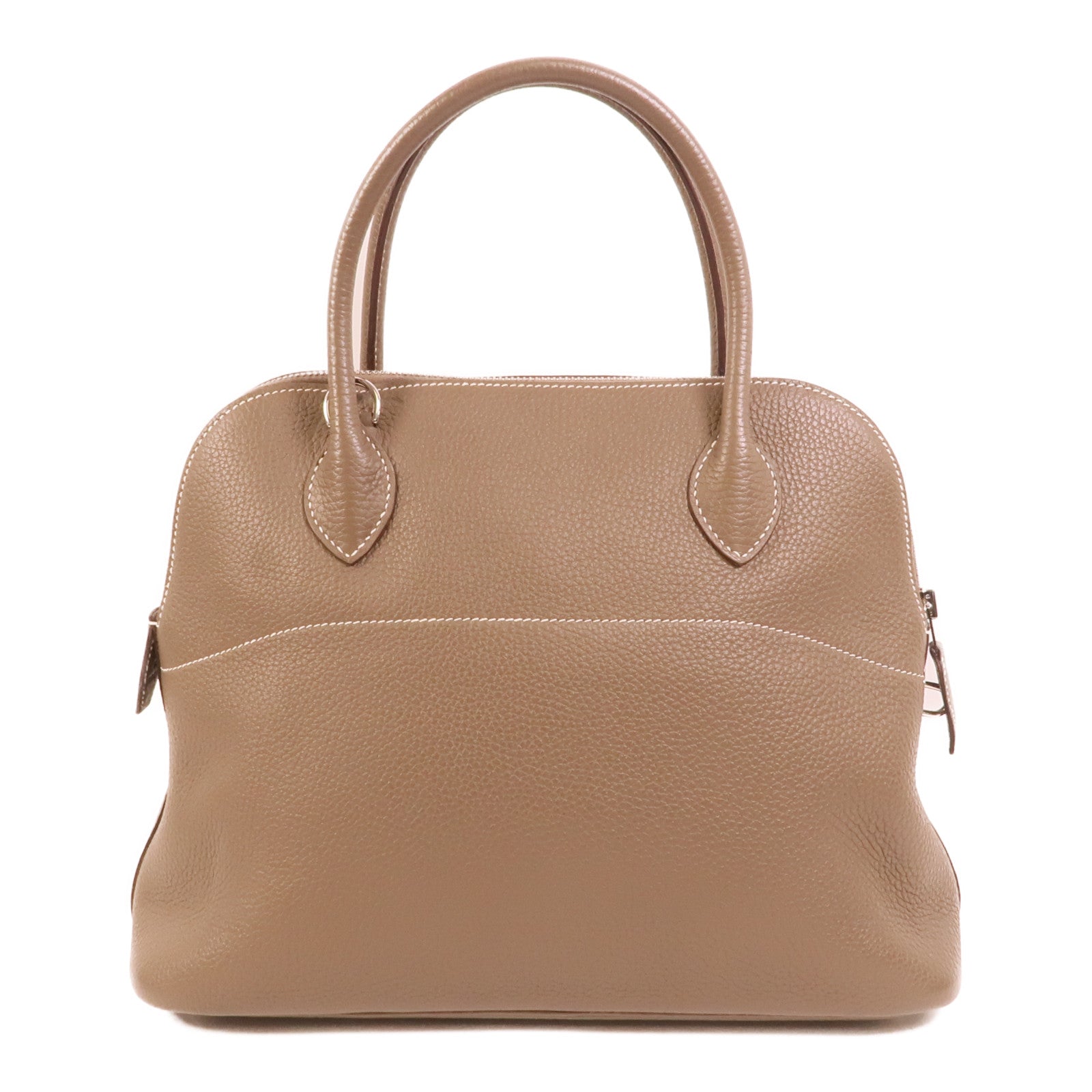 HERMES Clemence皮革Bolide 31手挽肩背兩用袋Etoupe