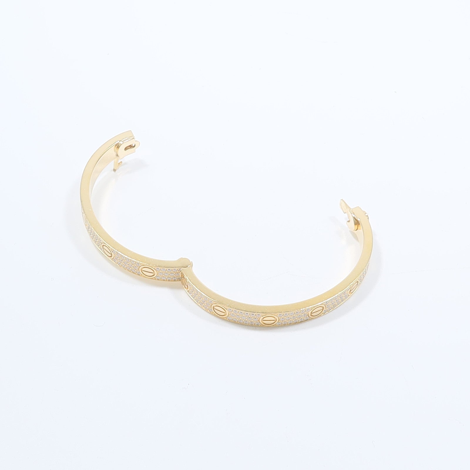 CARTIER 18K黃金Love Bangle Full Diamond鑽石手鐲