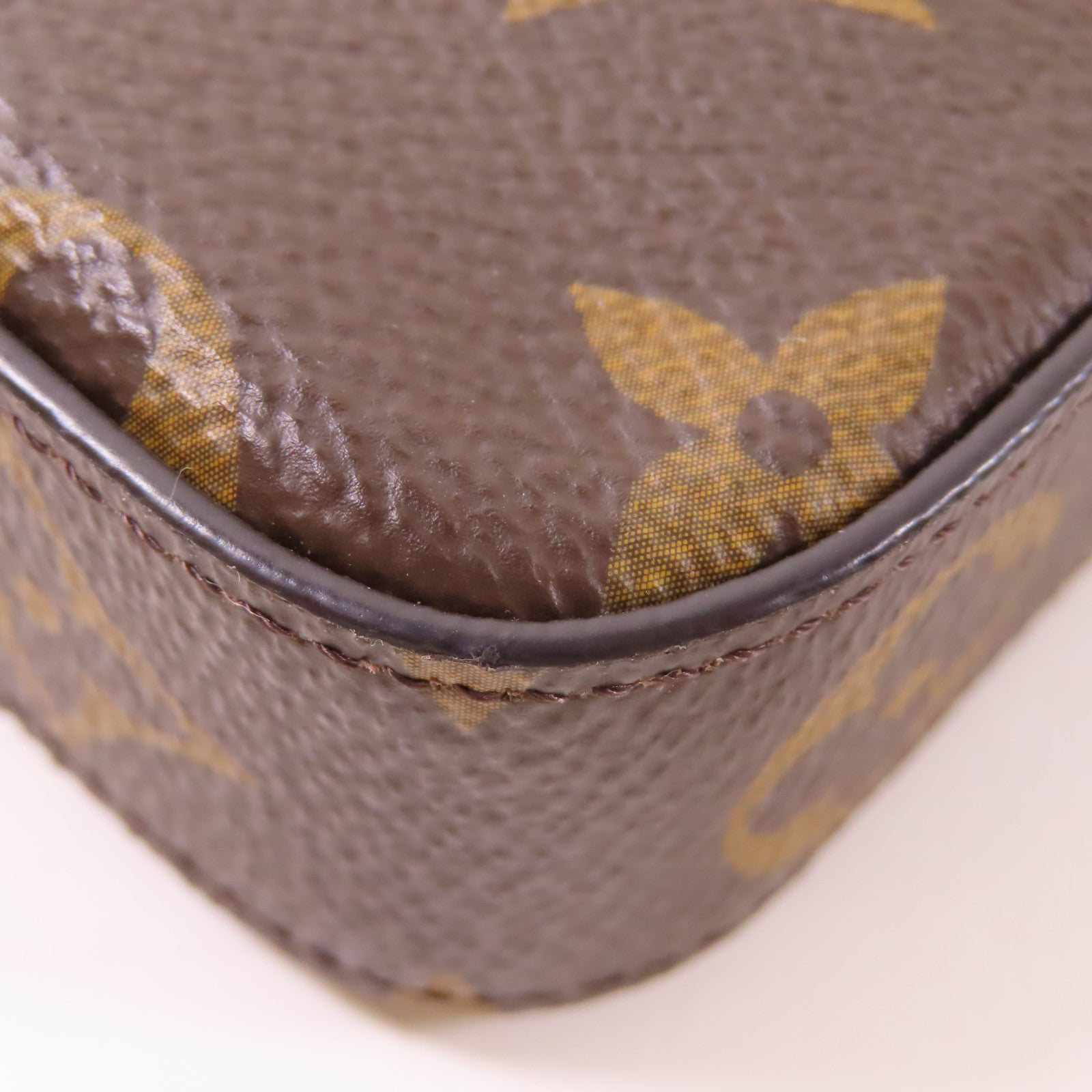 LOUIS VUITTON Monogram Pochette Felicie金扣鏈帶肩背袋棕色