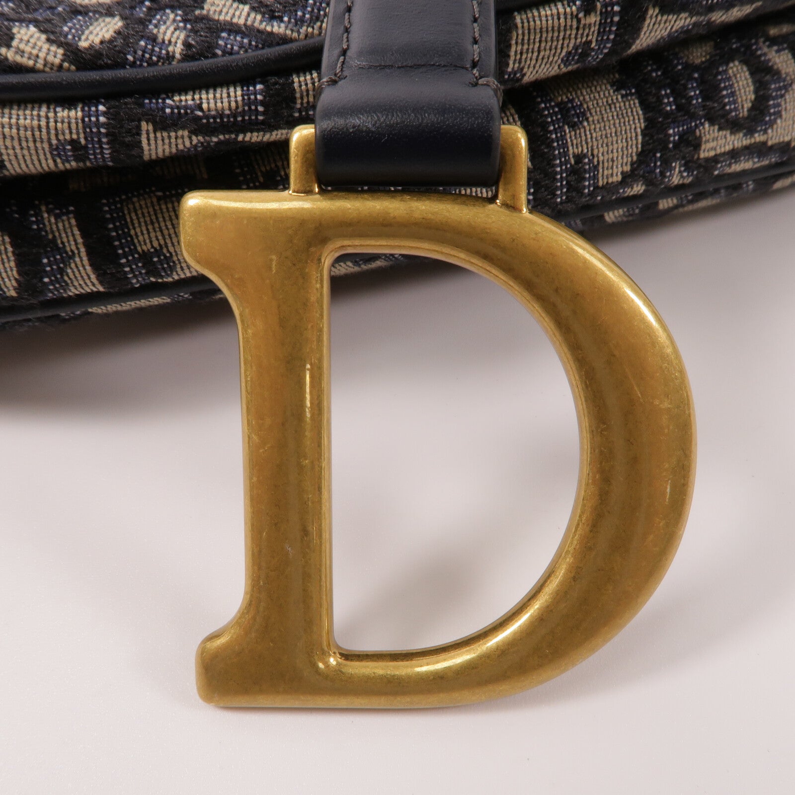 Dior Obriqur帆布Saddle Medium手挽肩背兩用袋
