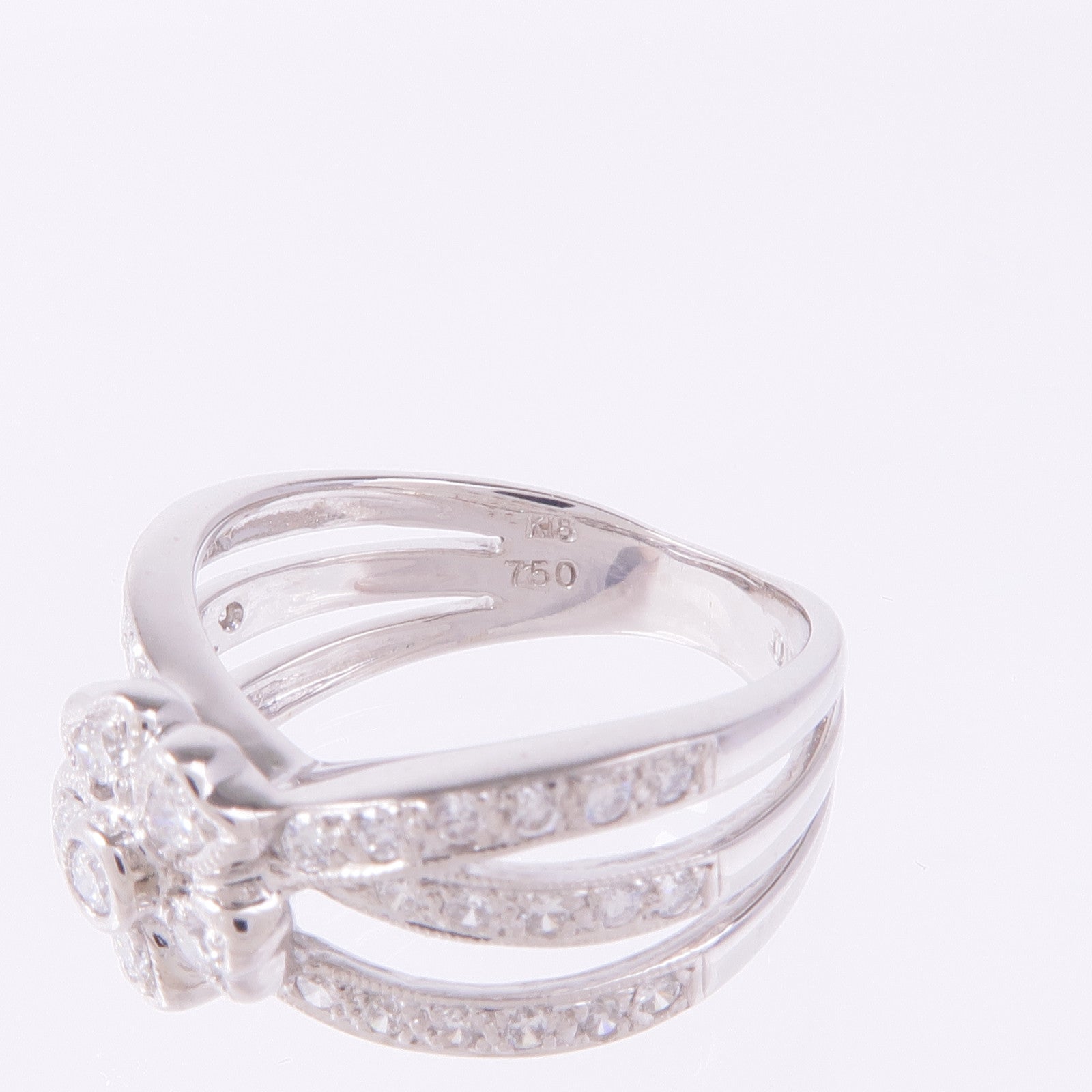 JEWELRY 【激減優惠】18K白金Diamond Ring鑽石戒指US#5.5