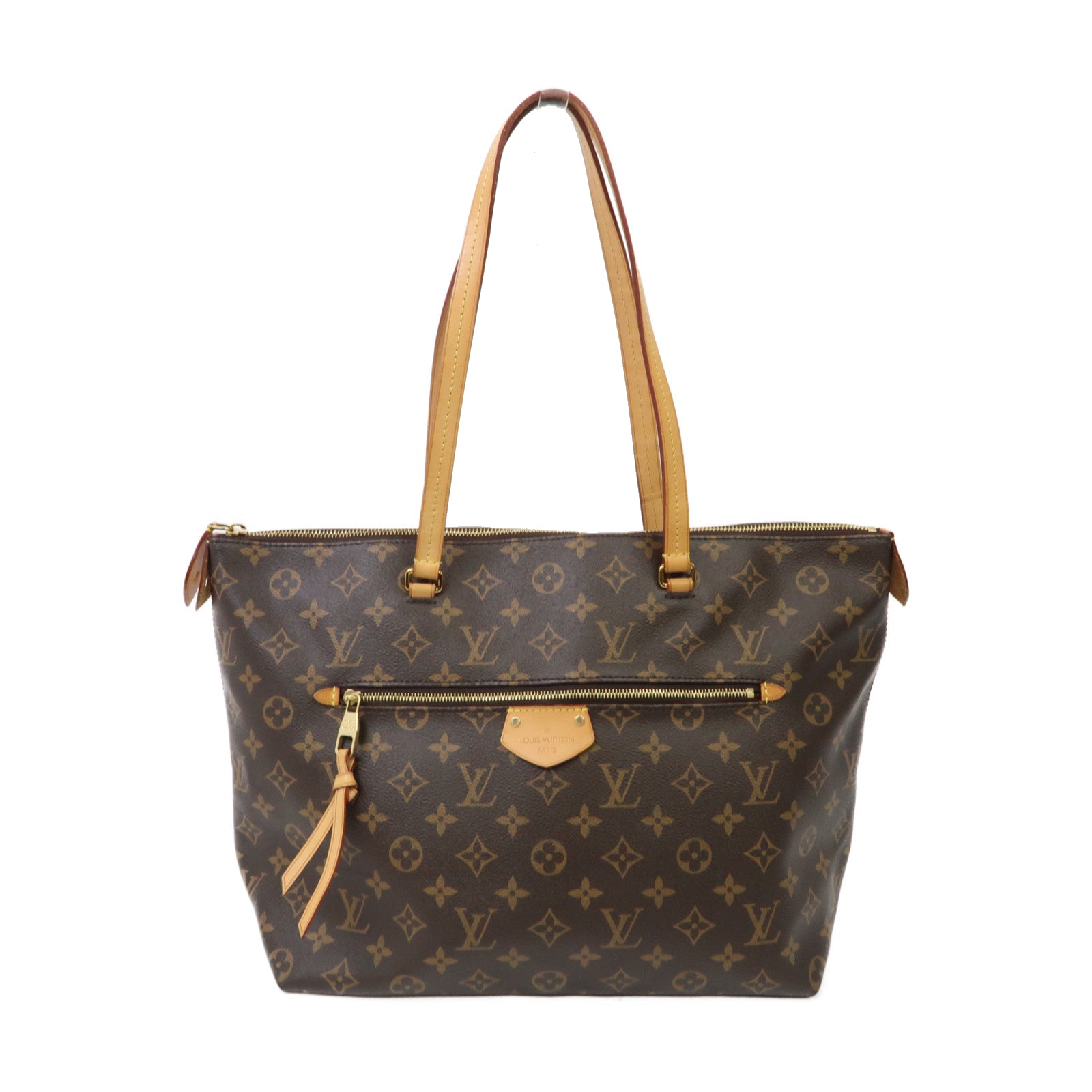 LOUIS VUITTON Monogram Iena MM金扣手挽袋啡色