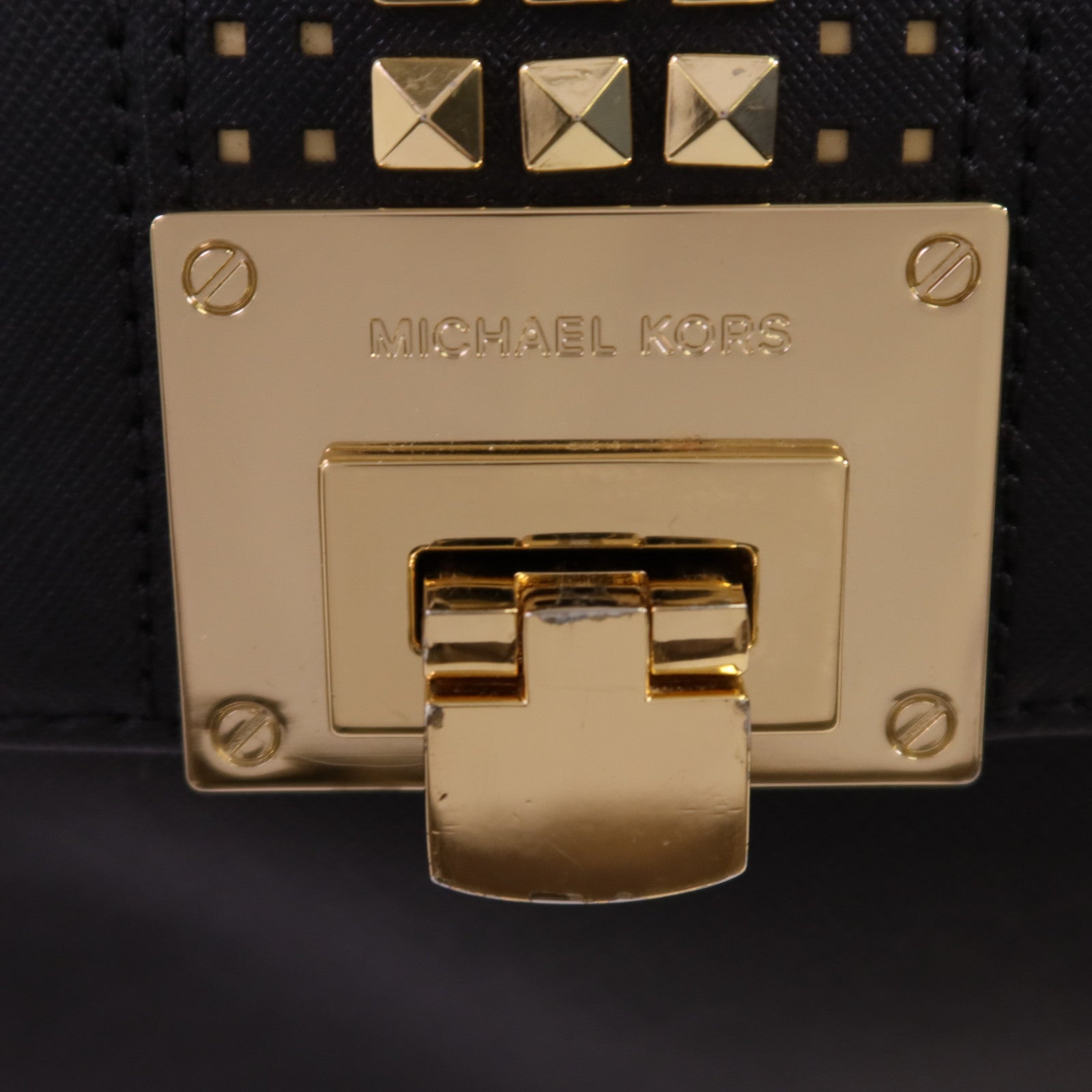 Michael Kors 牛皮皮革2Way Shoulder Bag金扣手挽肩背兩用袋