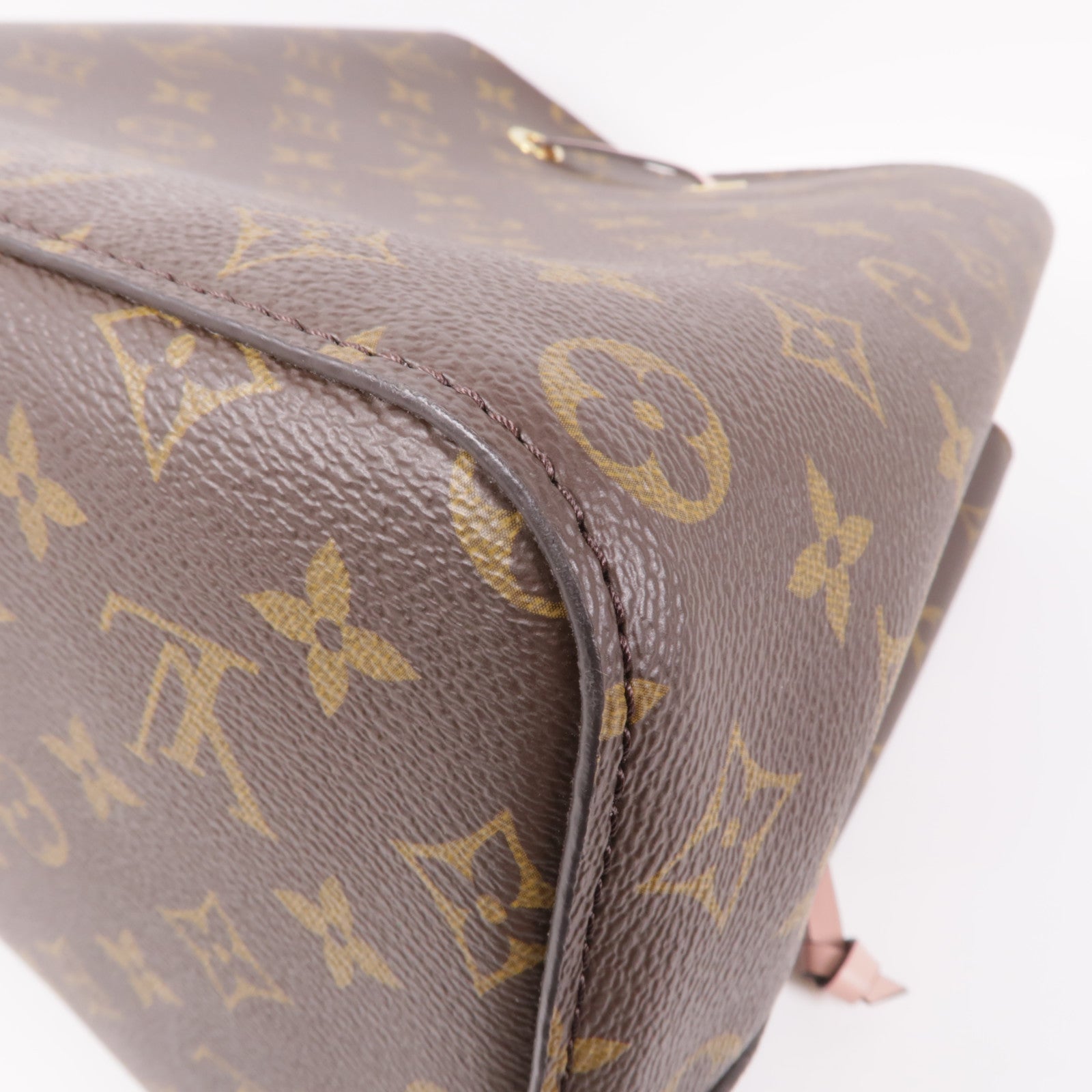 LOUIS VUITTON Monogram Neo Noe金扣手挽肩背兩用袋棕色/粉紅色
