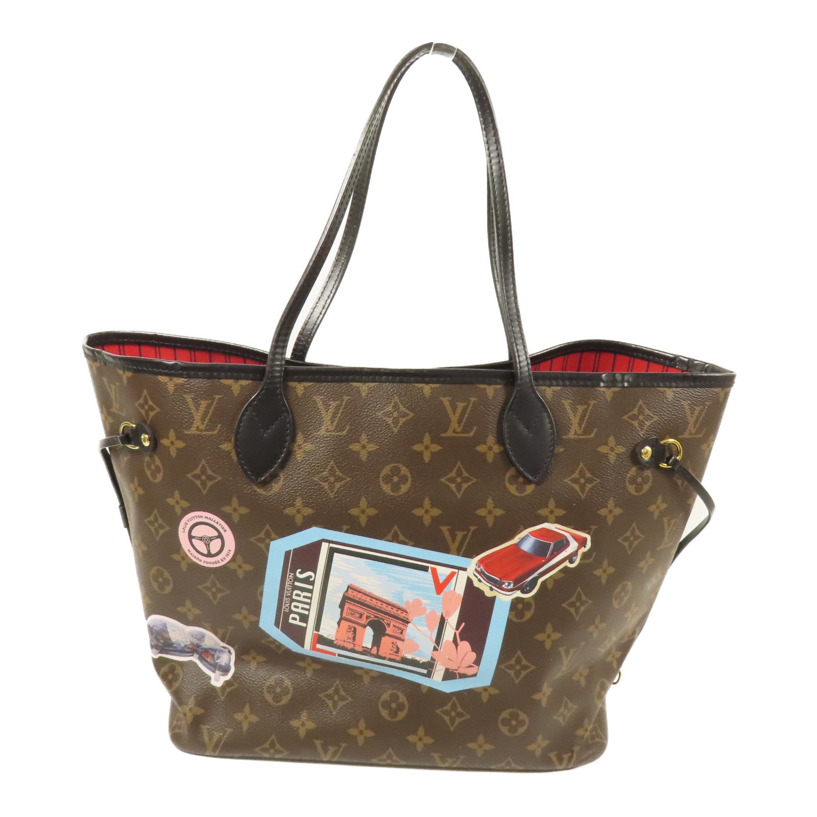 LOUIS VUITTON Monogram Macassar World Tour Neverfull MM手挽袋