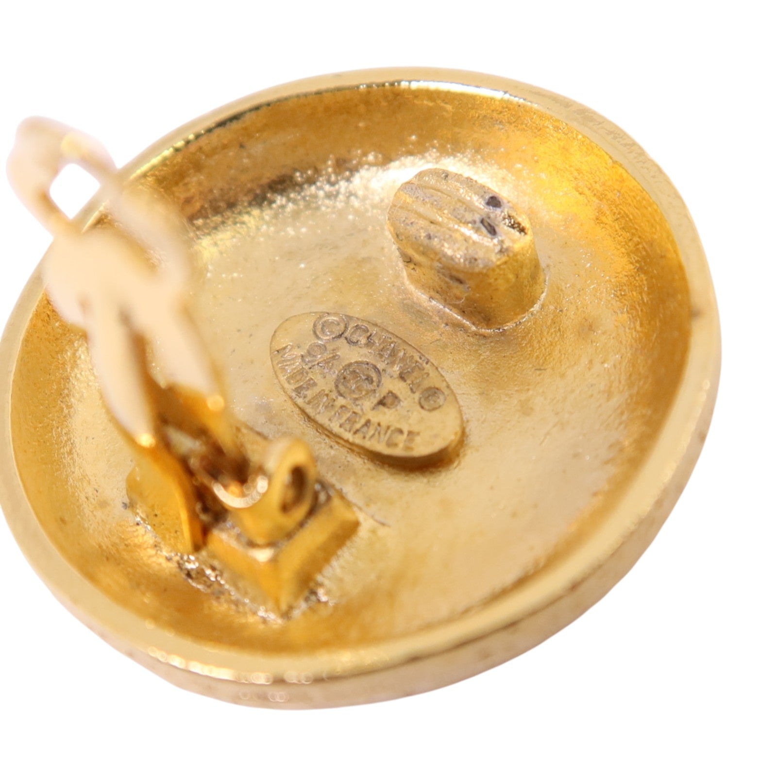 CHANEL 金屬Vintage Earrings金扣耳環