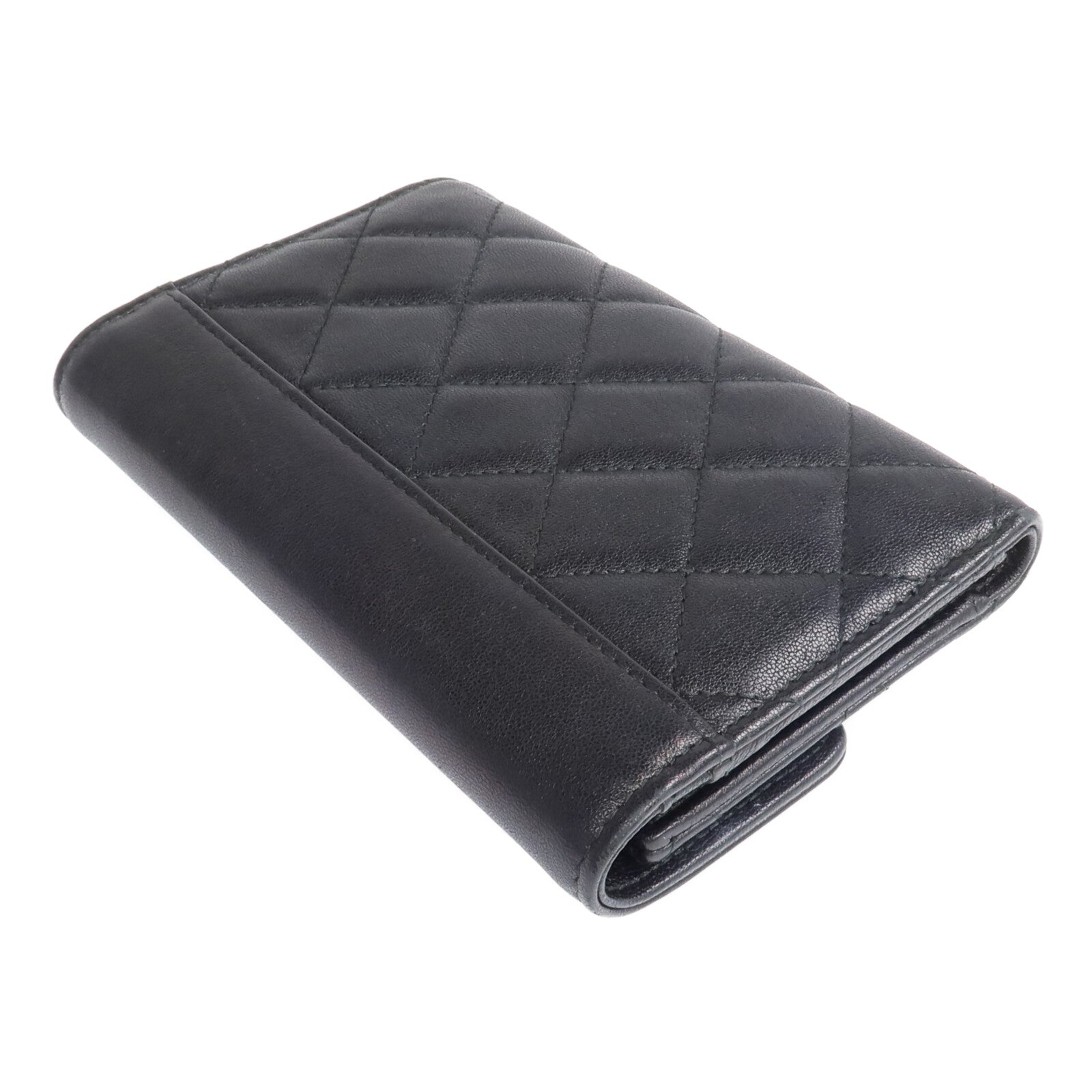 CHANEL 牛皮皮革Wallet銀扣長錢包