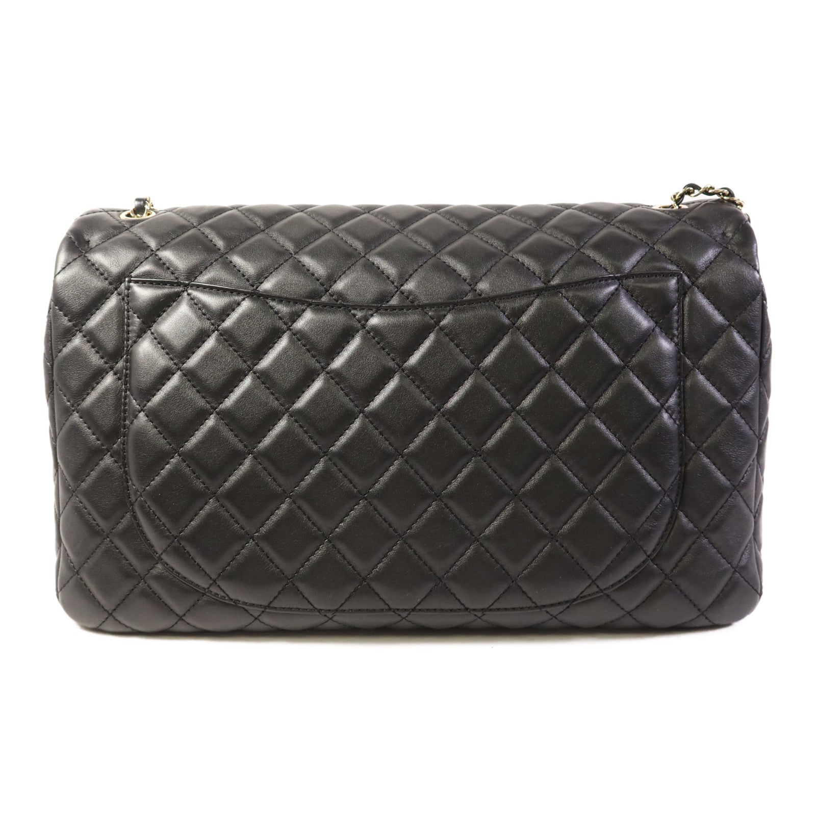 CHANEL 羊皮皮革Classic Flap Bag 40金扣鏈帶肩背袋