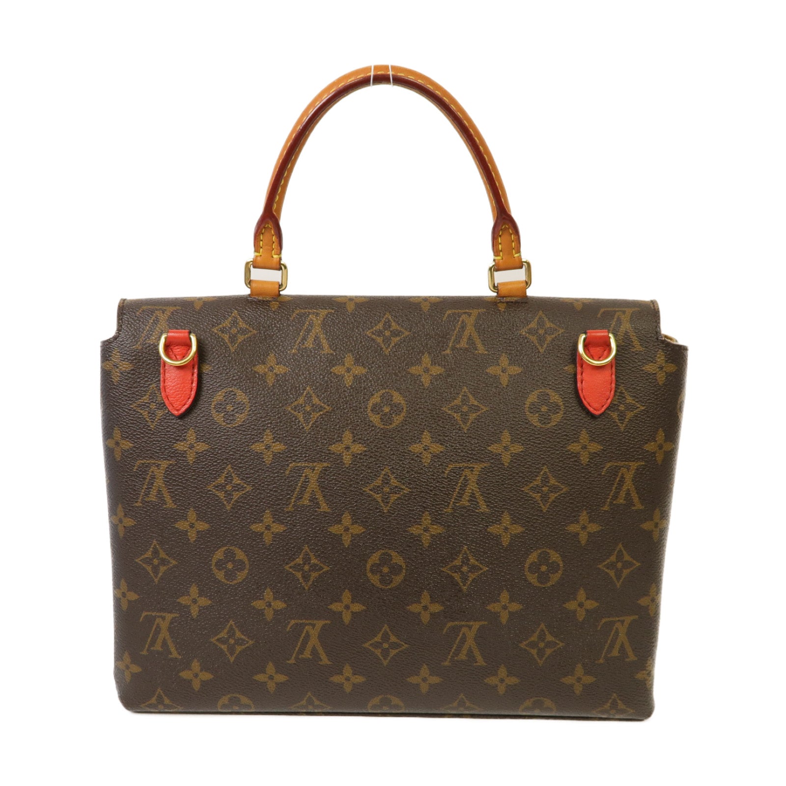 LOUIS VUITTON Monogram Marignan金扣手挽肩背兩用袋啡色/紅色