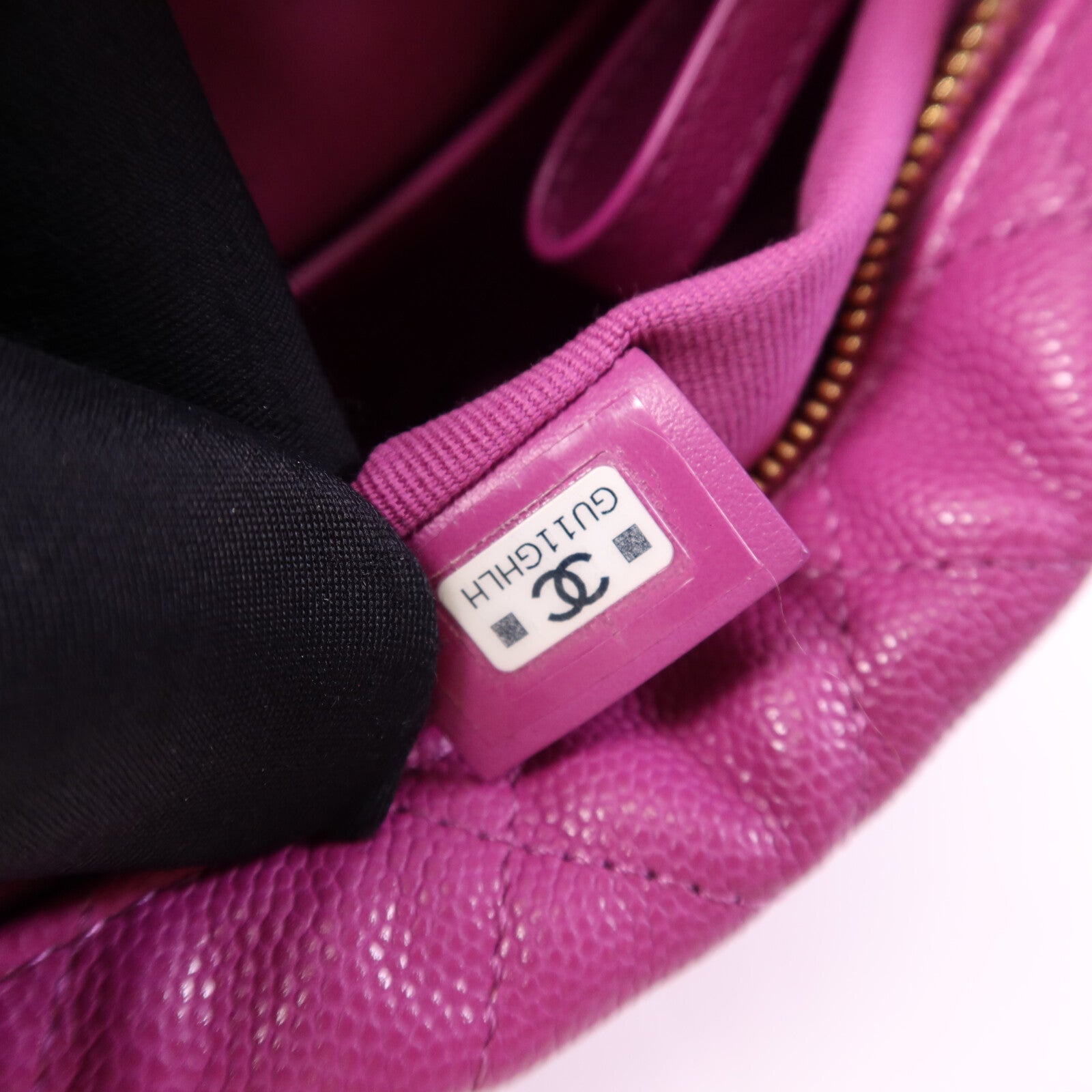 CHANEL 牛皮皮革Hand Bag金扣手挽袋