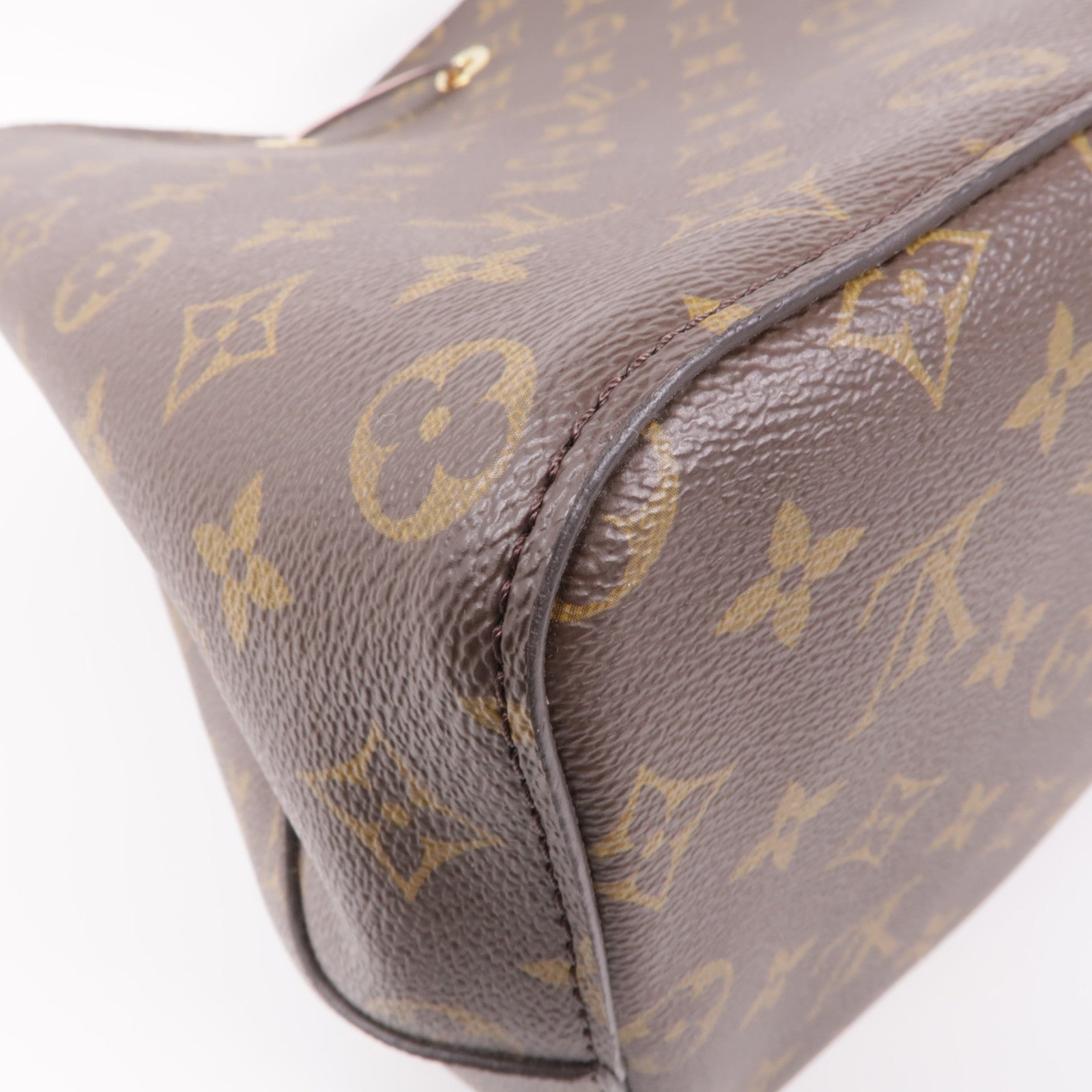 LOUIS VUITTON Monogram Neo Noe金扣手挽肩背兩用袋棕色/粉紅色