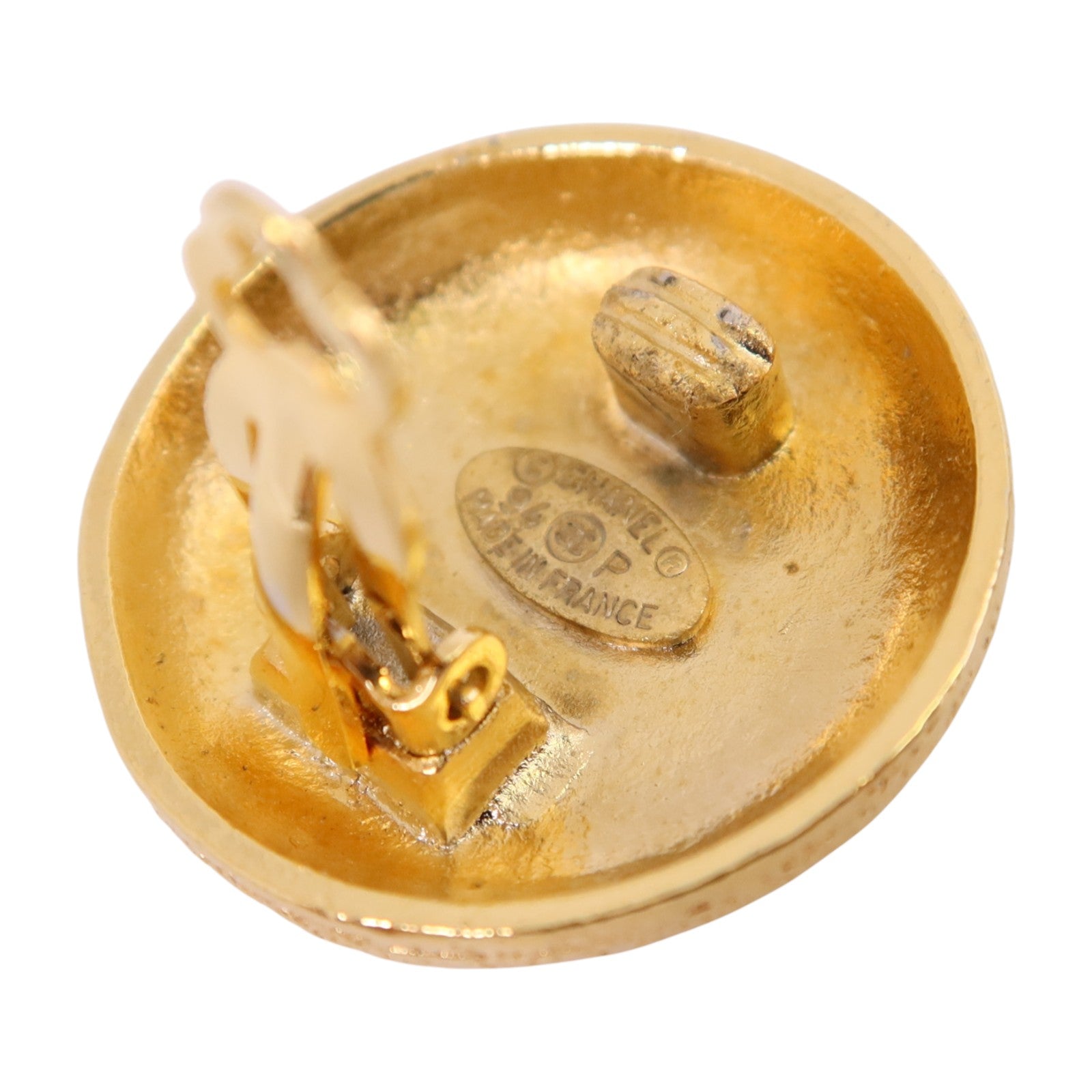 CHANEL 金屬Vintage Earrings金扣耳環