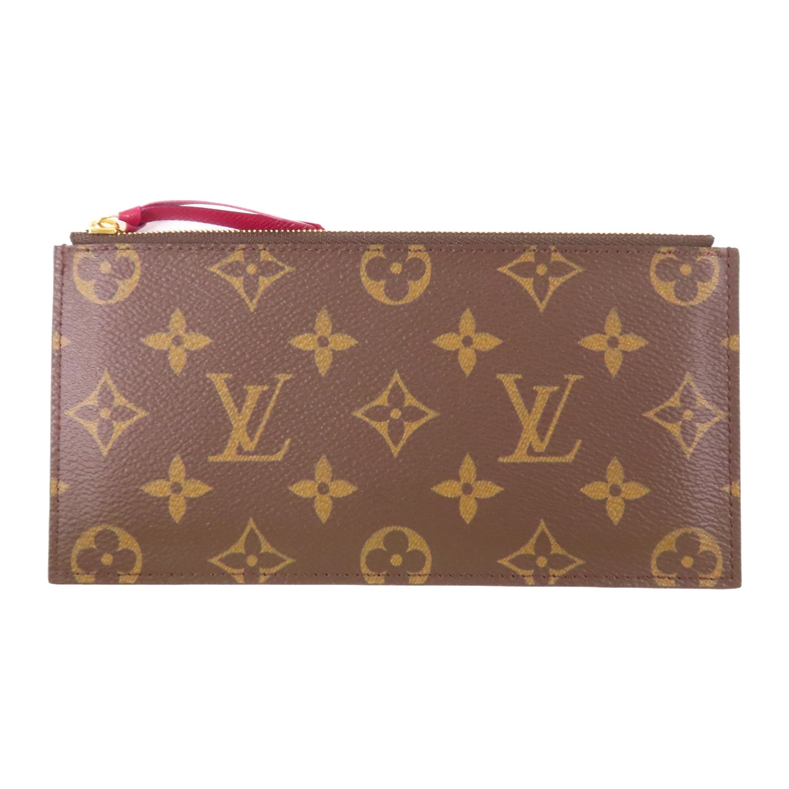 LOUIS VUITTON Monogram Pochette Felicie金扣鏈帶肩背袋棕色