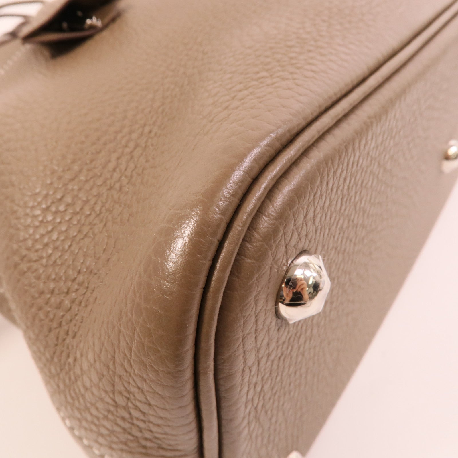 HERMES Clemence皮革Bolide 31手挽肩背兩用袋Etoupe