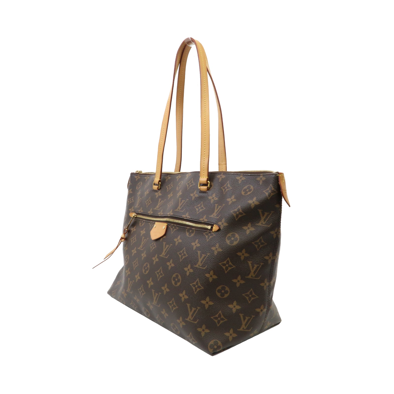 LOUIS VUITTON Monogram Iena MM金扣手挽袋啡色