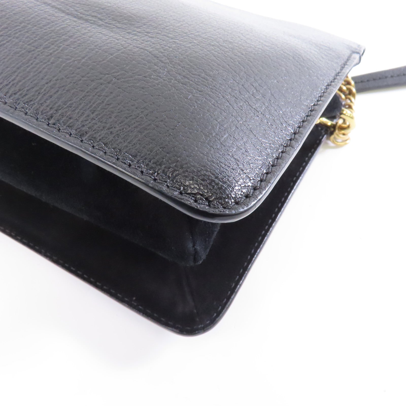 GIVENCHY 牛皮皮革2 Way Shoulder金扣手挽肩背兩用袋黑色