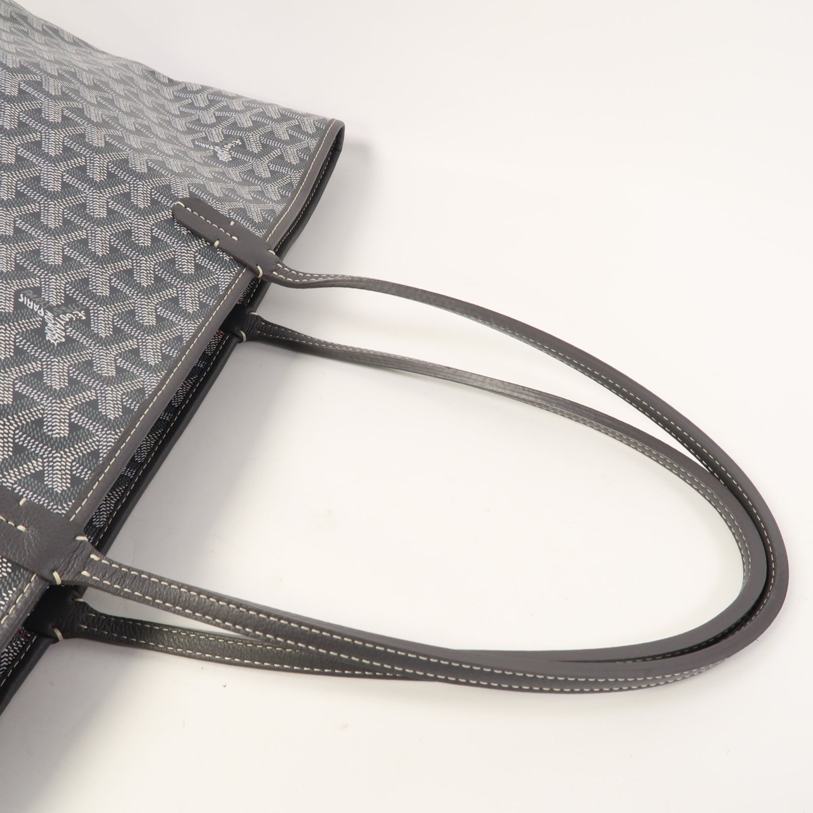 GOYARD 塗層帆布Tote bag銀扣手挽袋灰色