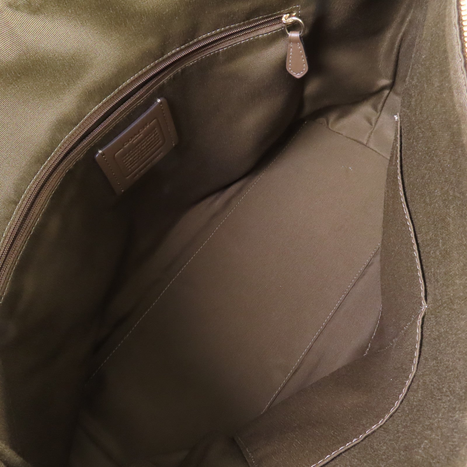 COACH 塗層帆布Gallery Tote Bag金扣肩背袋啡色