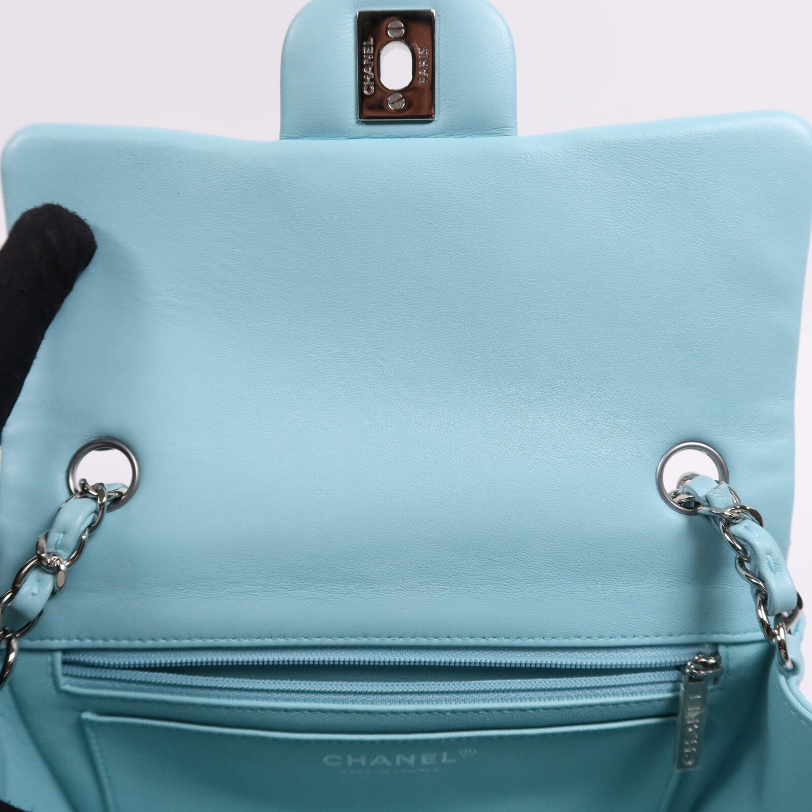 CHANEL 羊皮皮革Classic 20銀扣鏈帶肩背袋