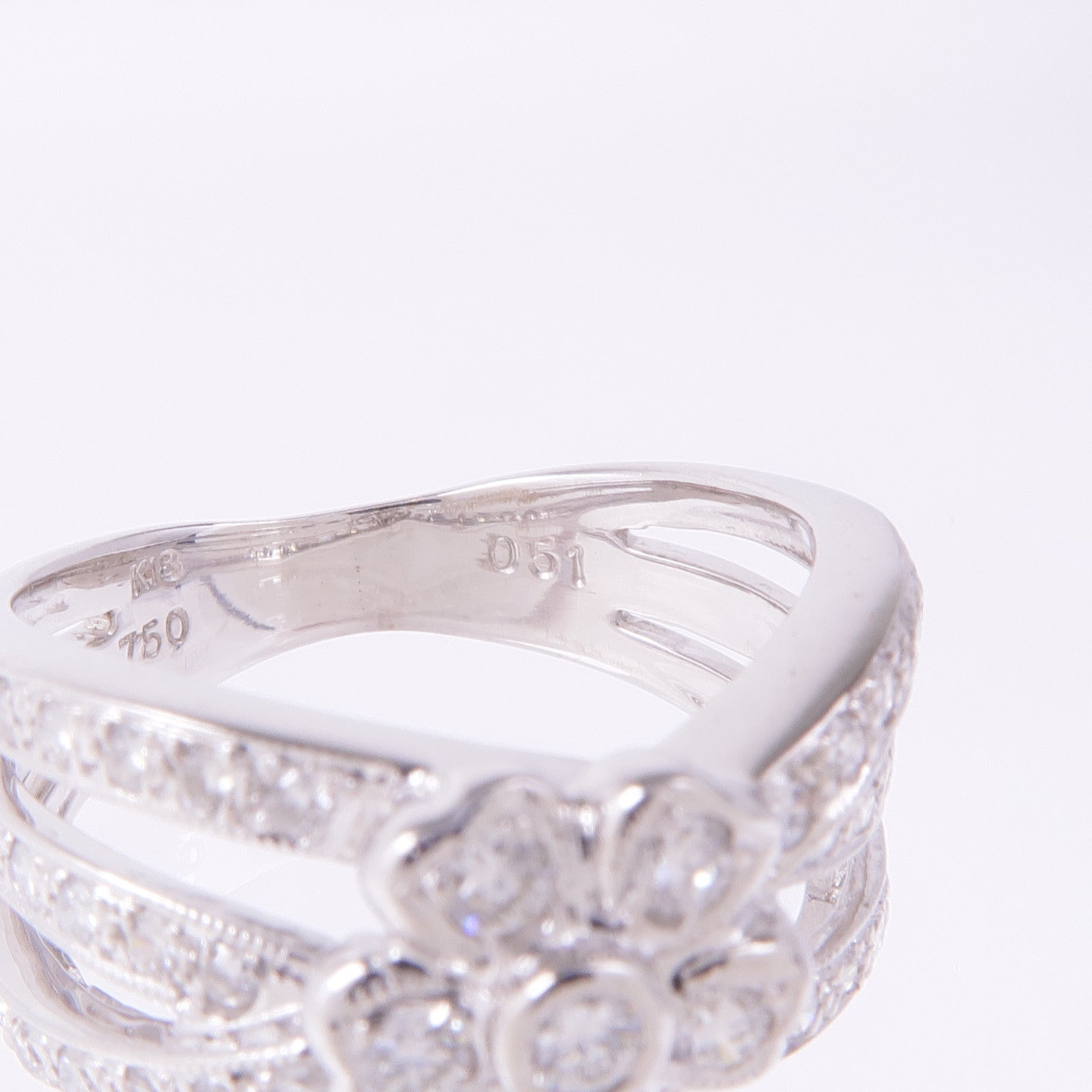 JEWELRY 【激減優惠】18K白金Diamond Ring鑽石戒指US#5.5