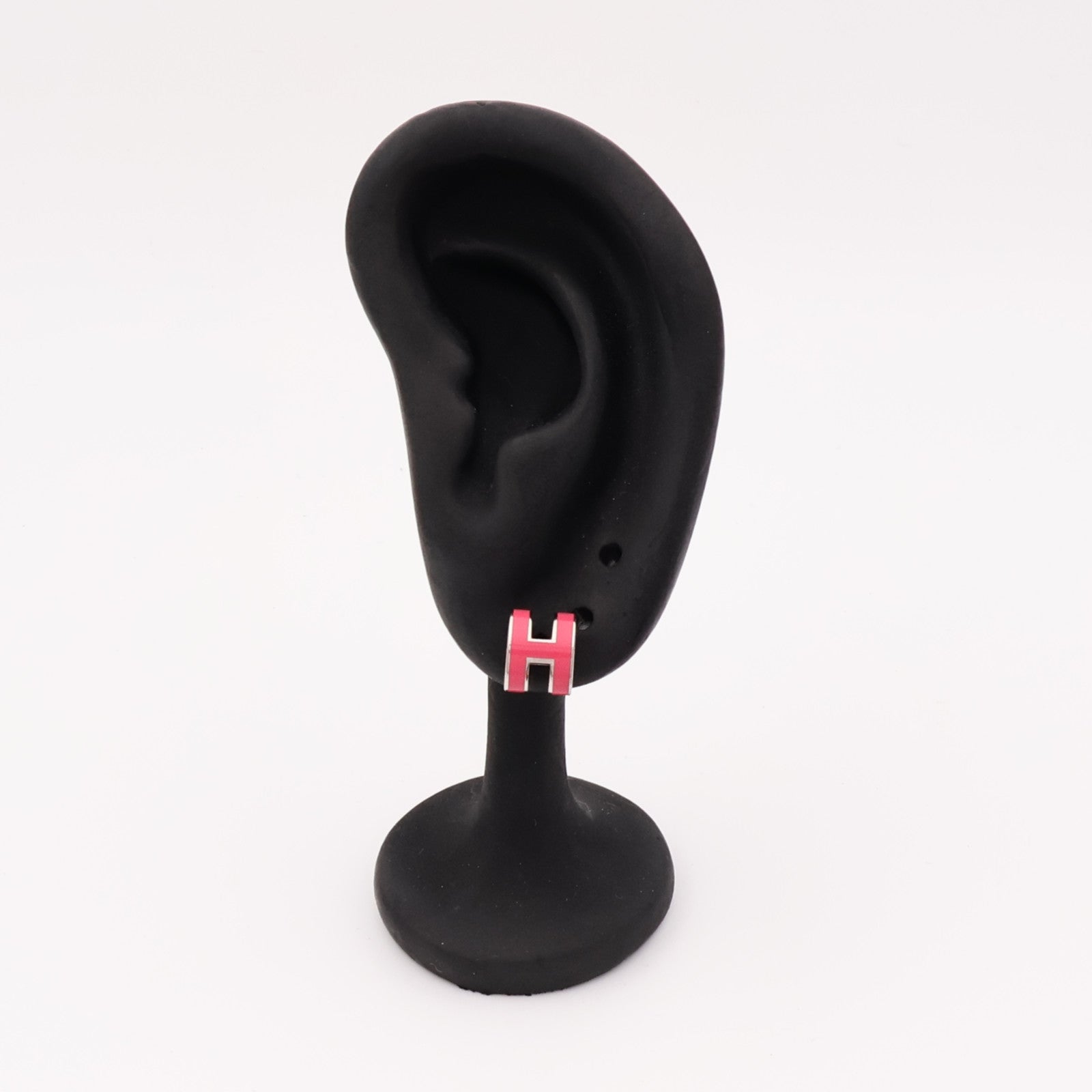 HERMES 金屬Mini Pop H耳環Rose Extreme
