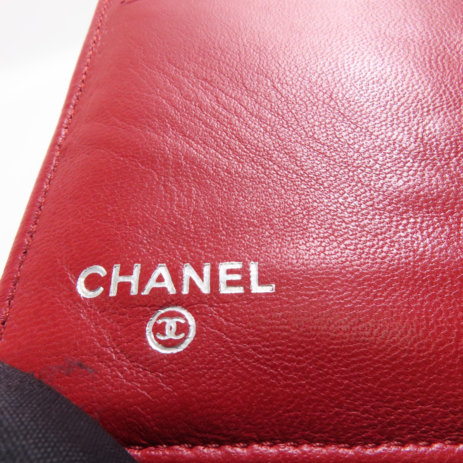 CHANEL 羊皮皮革Wallet銀扣錢包