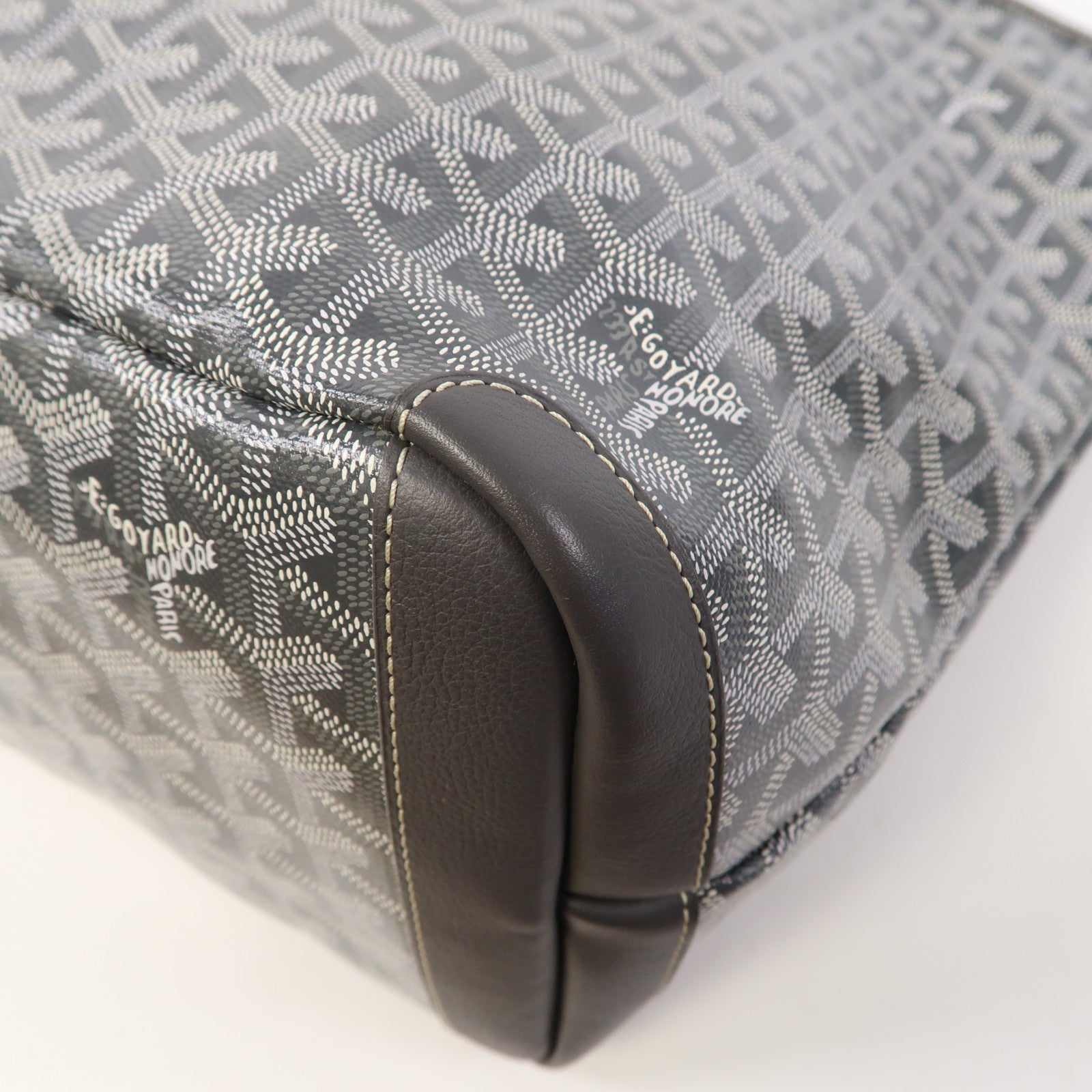 GOYARD 塗層帆布Tote bag銀扣手挽袋灰色