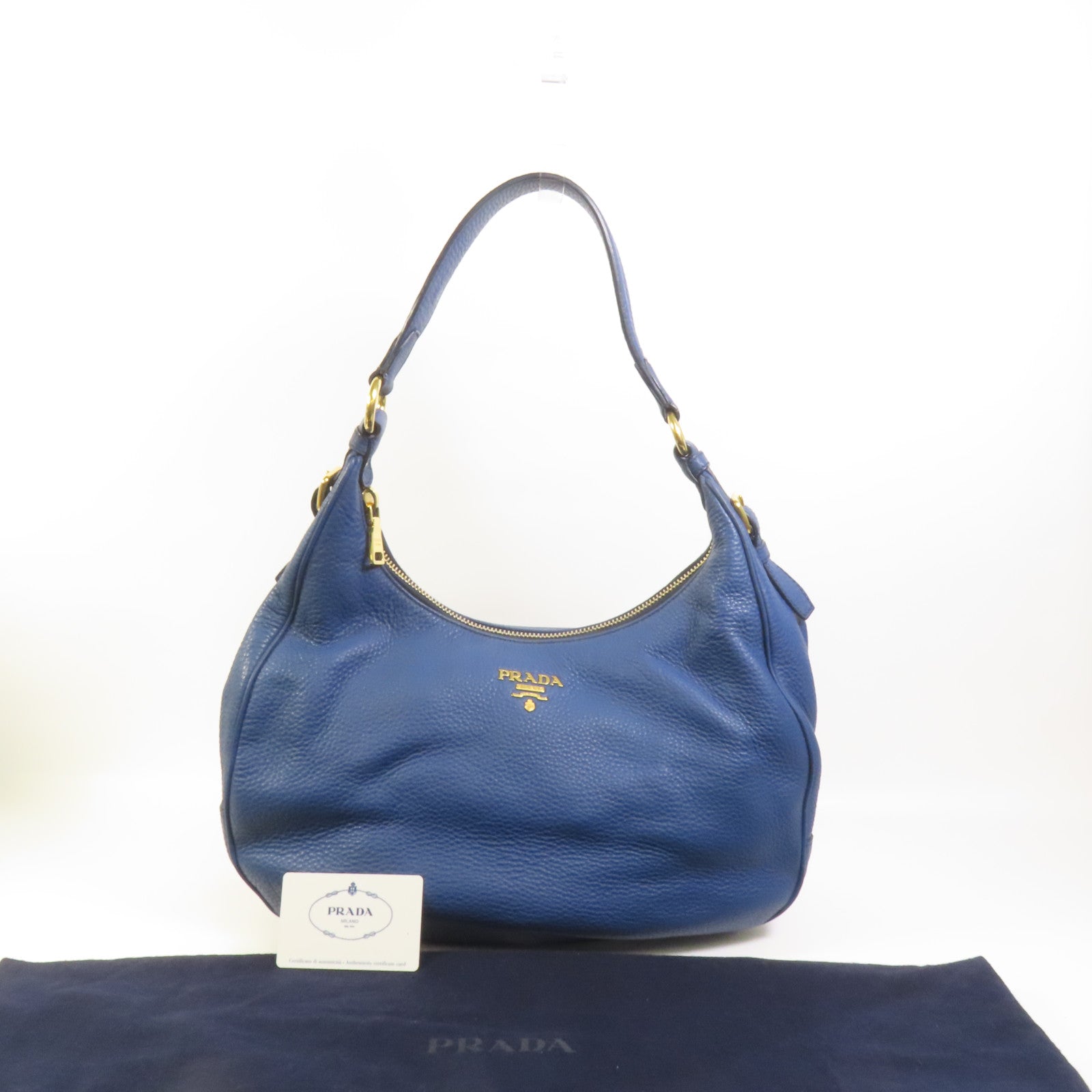 PRADA 牛皮皮革Shoulder Bag金扣肩背袋