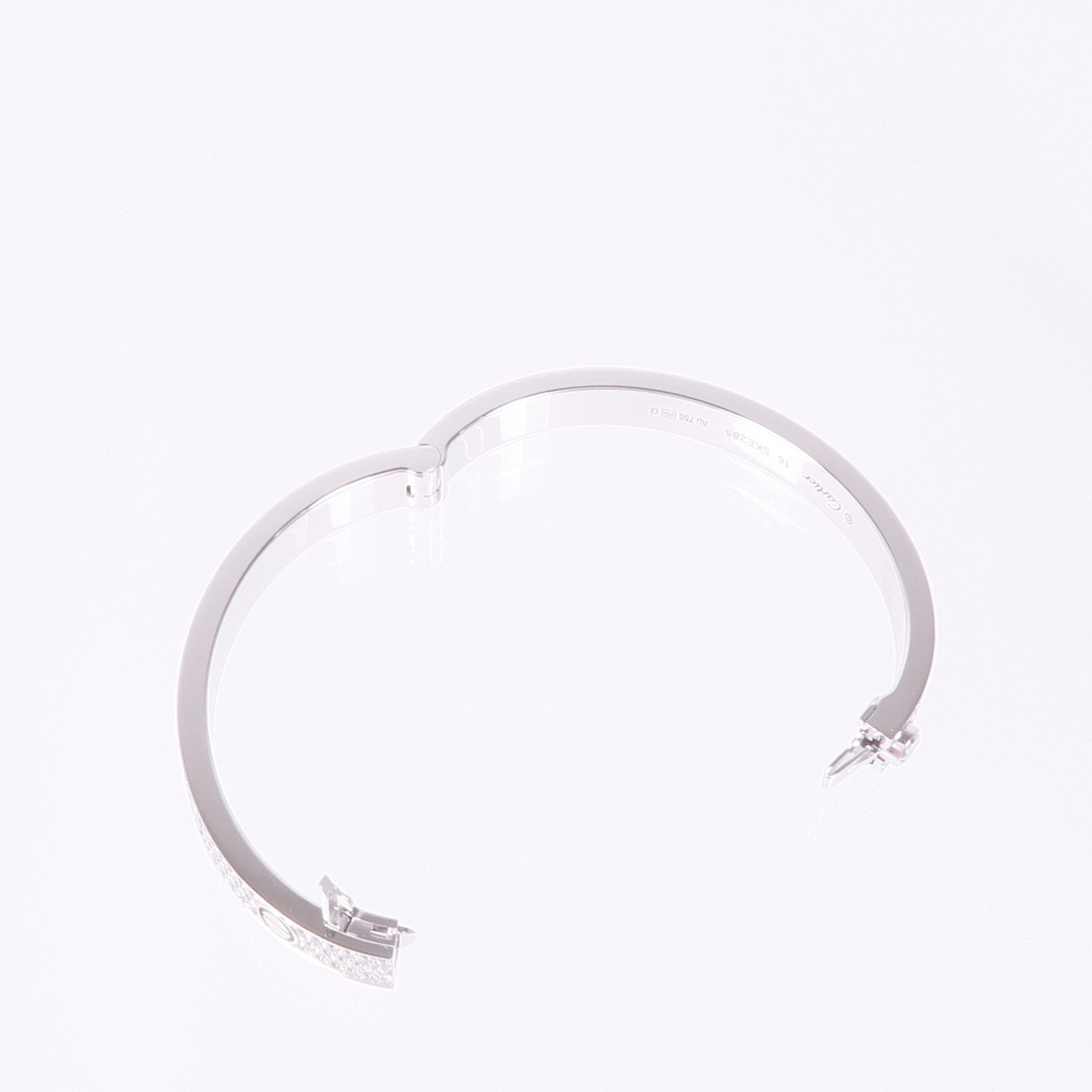 CARTIER 【激減優惠】18K白金Love Bracelet鑽石手鐲Cartier#16
