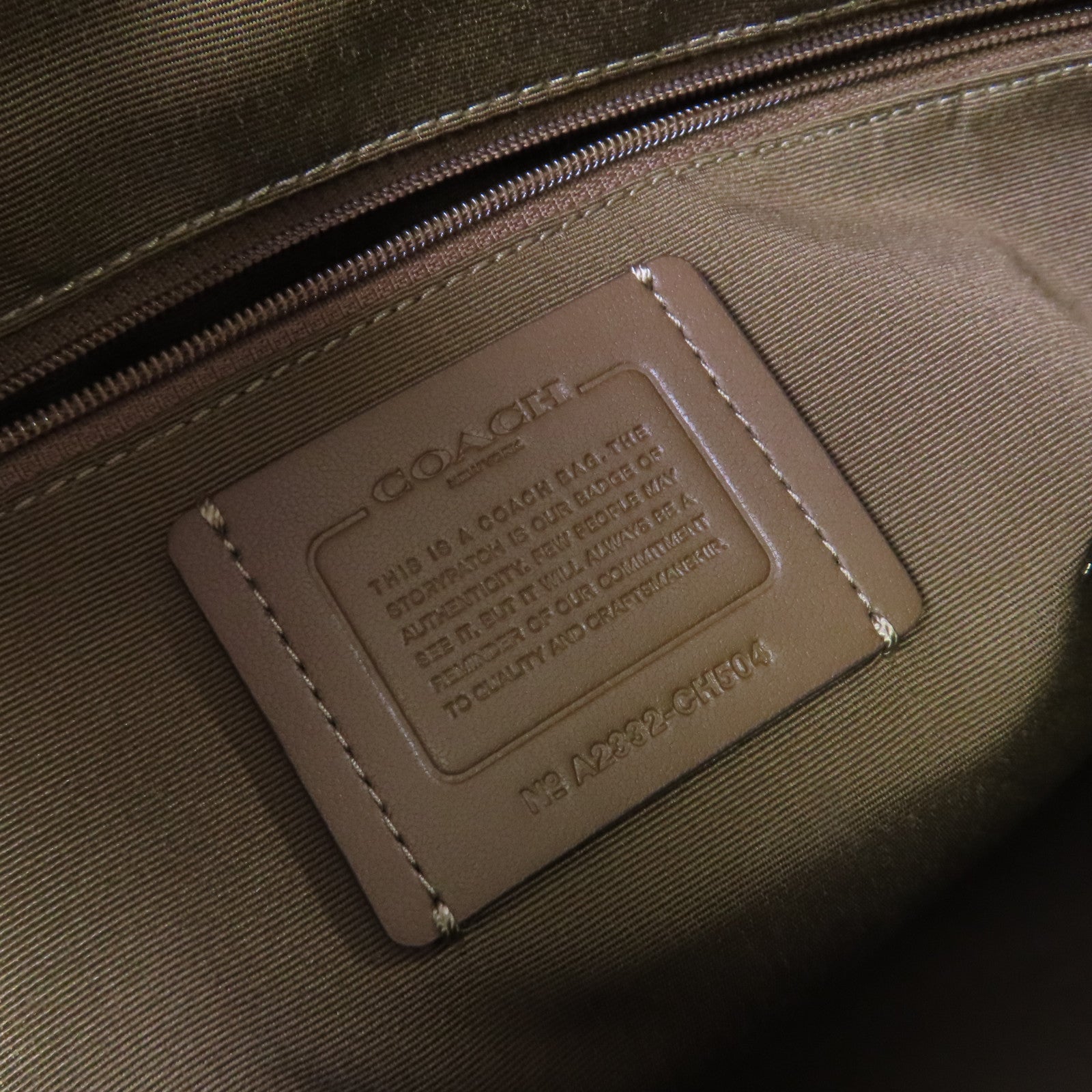 COACH 塗層帆布Gallery Tote Bag金扣肩背袋啡色