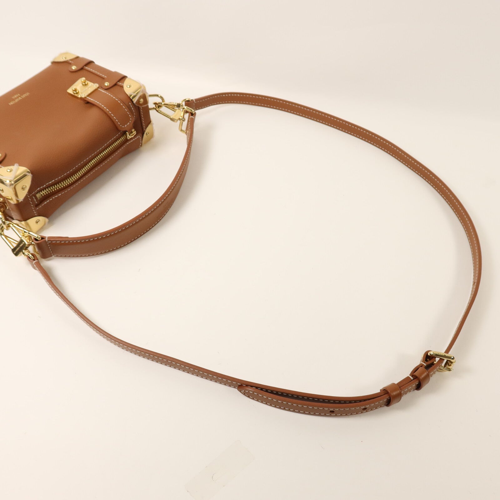 LOUIS VUITTON 牛皮皮革Side Trunk PM金扣手挽肩背兩用袋