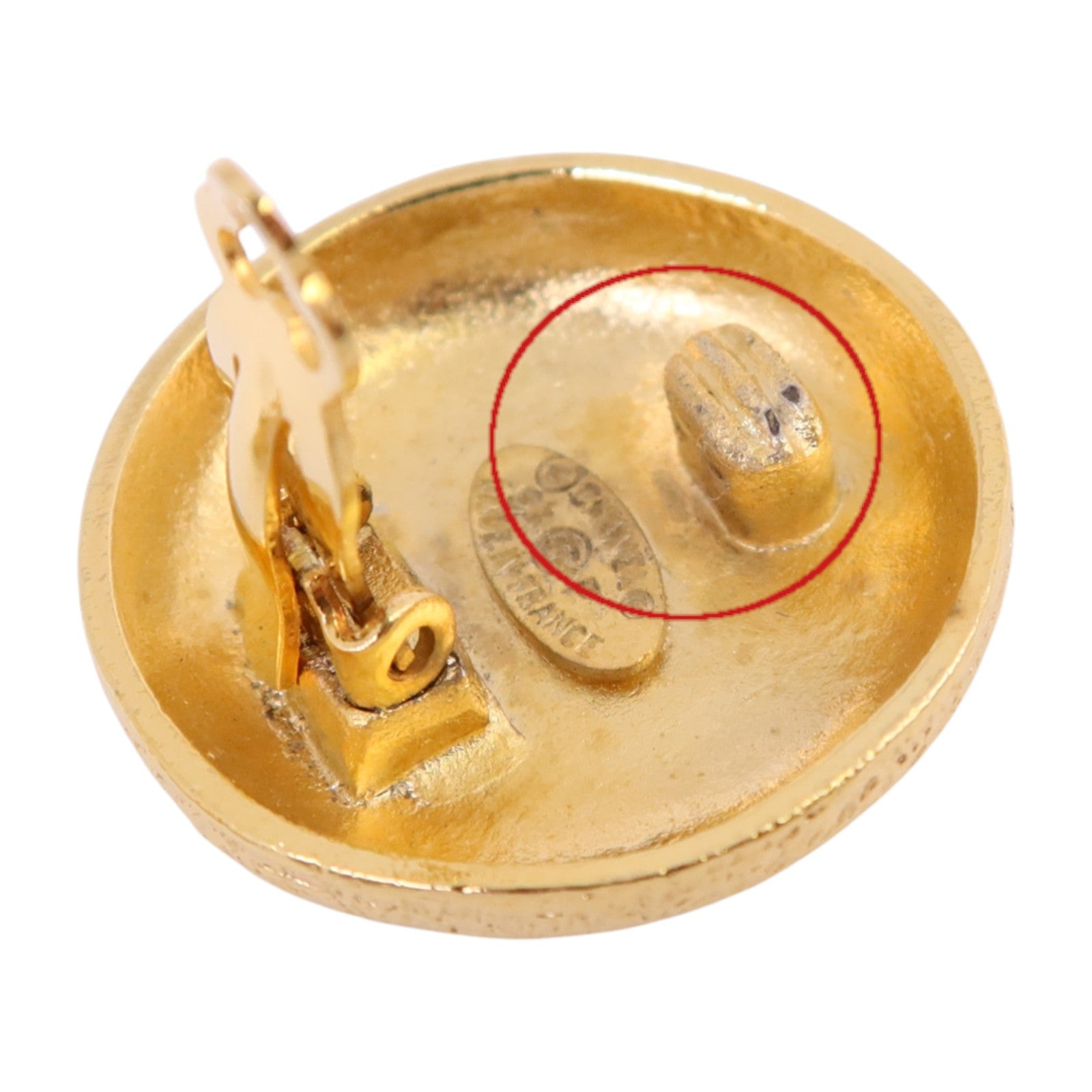 CHANEL 金屬Vintage Earrings金扣耳環