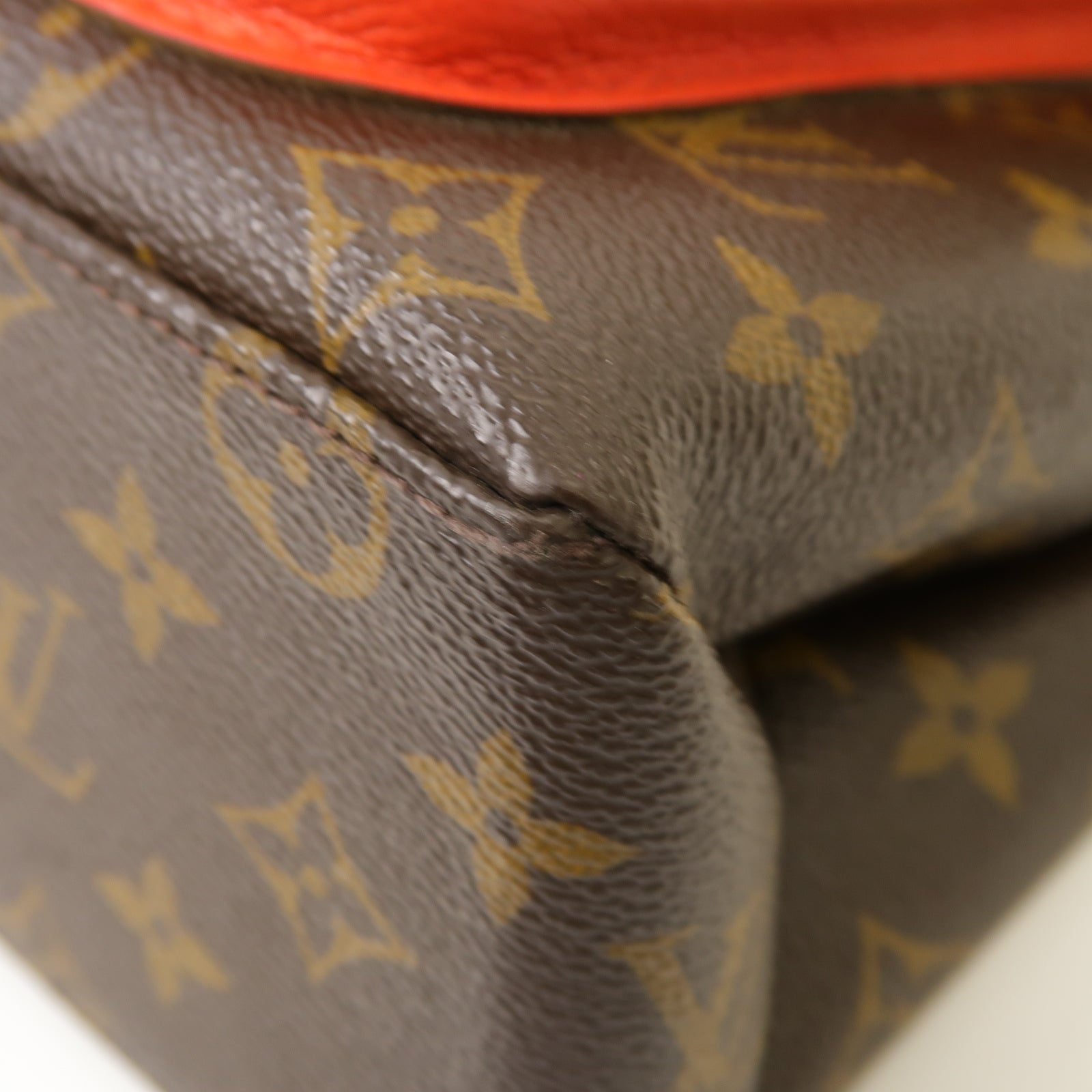 LOUIS VUITTON Monogram Marignan金扣手挽肩背兩用袋啡色/紅色