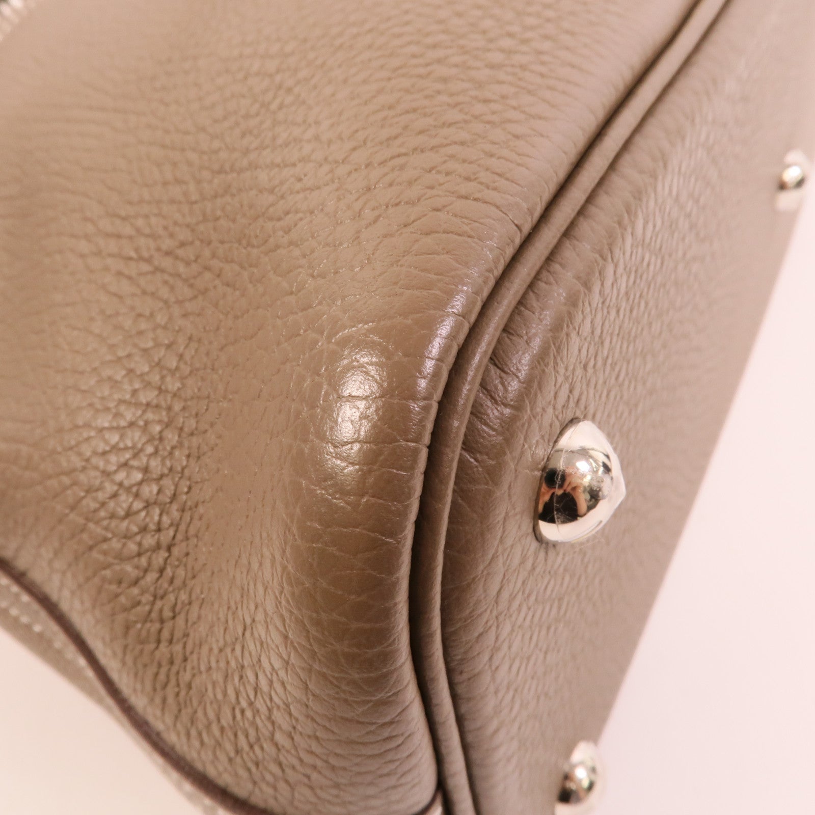 HERMES Clemence皮革Bolide 31手挽肩背兩用袋Etoupe