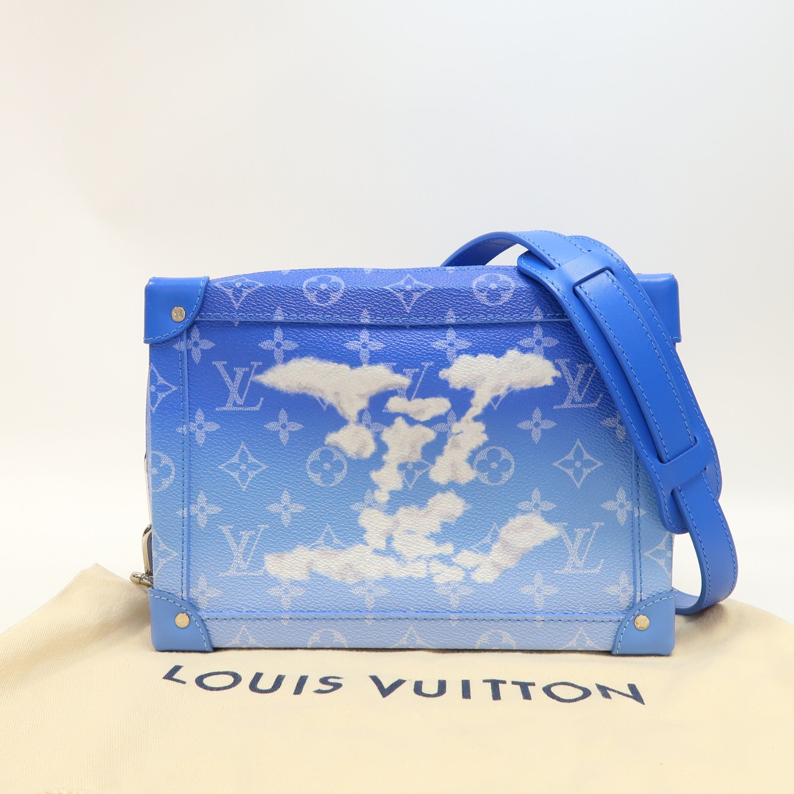 LOUIS VUITTON (PRICE DOWN) LV SHW  Soft Trunk Shoulder Bag M45430 Monogram Clouds Blue/White