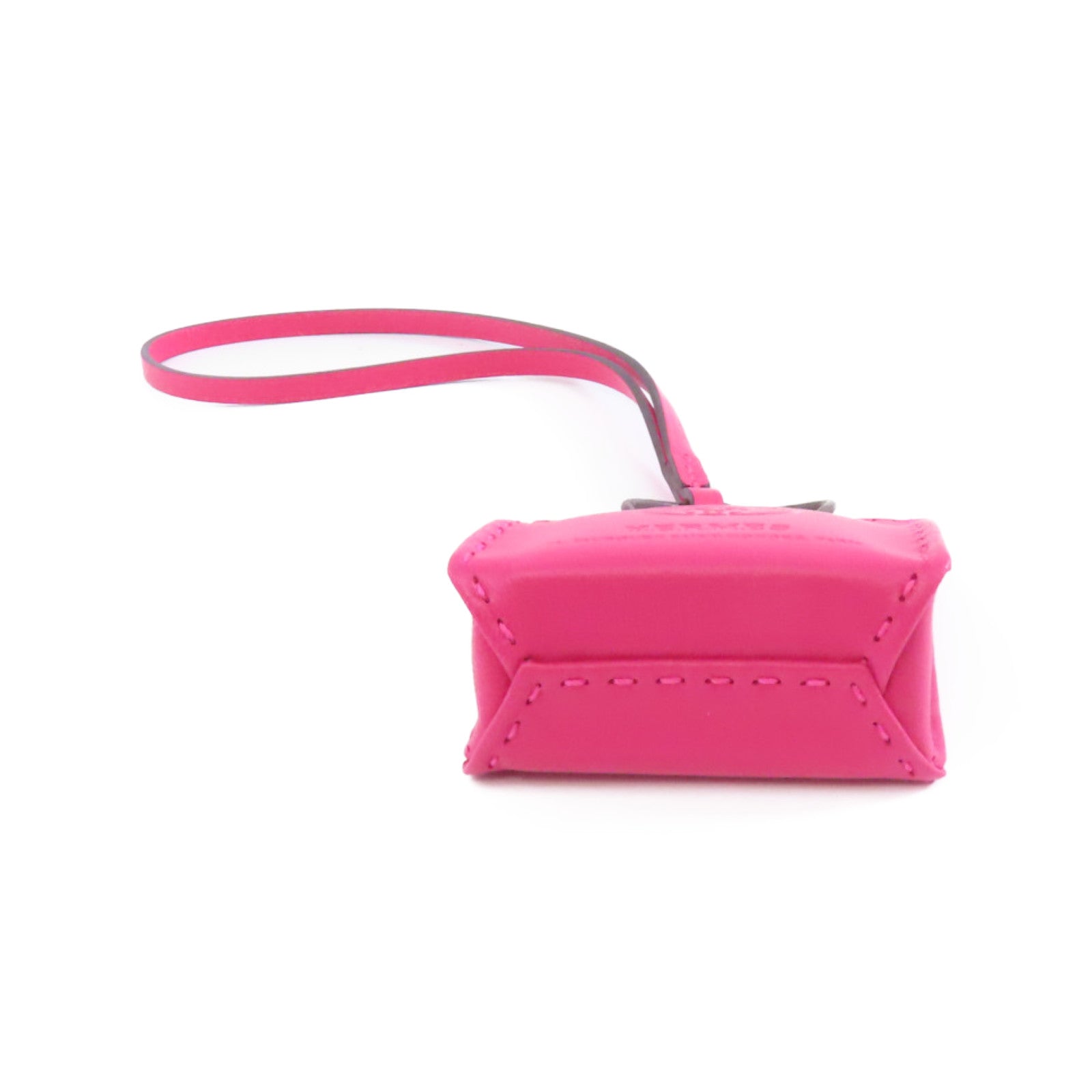 HERMES Milo皮革/Swift皮革Orange Bag Charm掛飾Rose Mexico墨西哥玫瑰色
