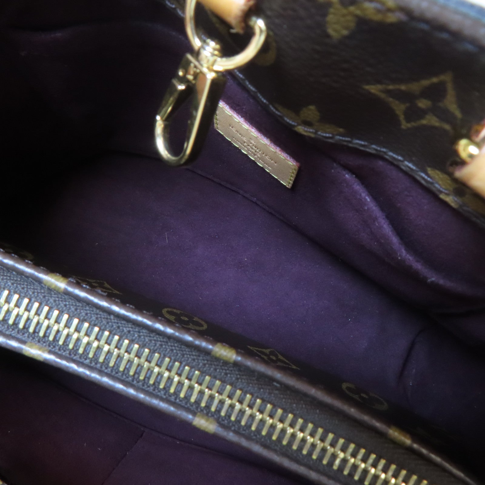 LOUIS VUITTON Monogram Montaigne BB金扣手挽肩背兩用袋啡色