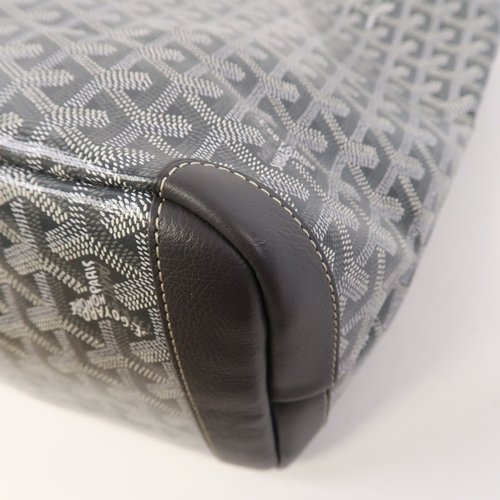GOYARD 塗層帆布Tote bag銀扣手挽袋灰色
