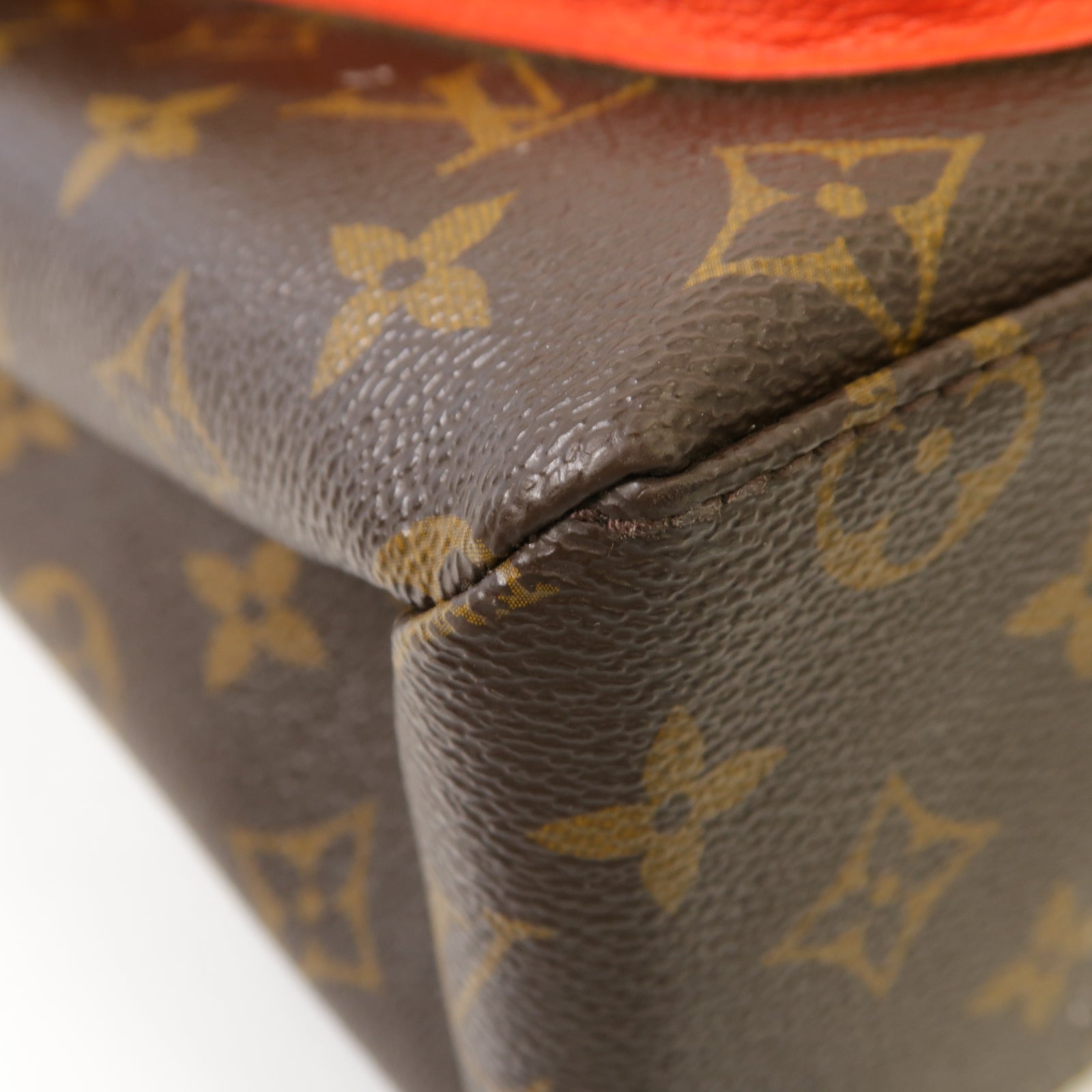 LOUIS VUITTON Monogram Marignan金扣手挽肩背兩用袋啡色/紅色