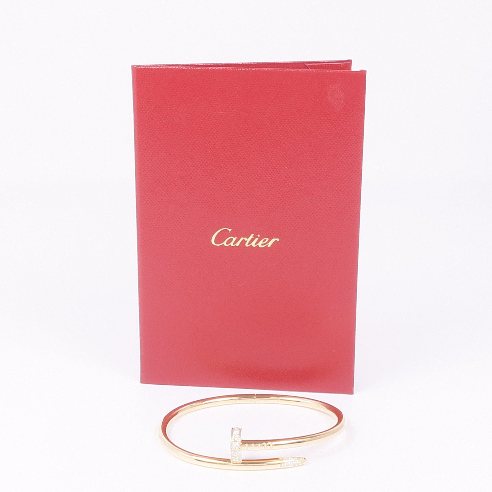 CARTIER 18K黃金Juste Un Clou鑽石手鐲Cartier#17