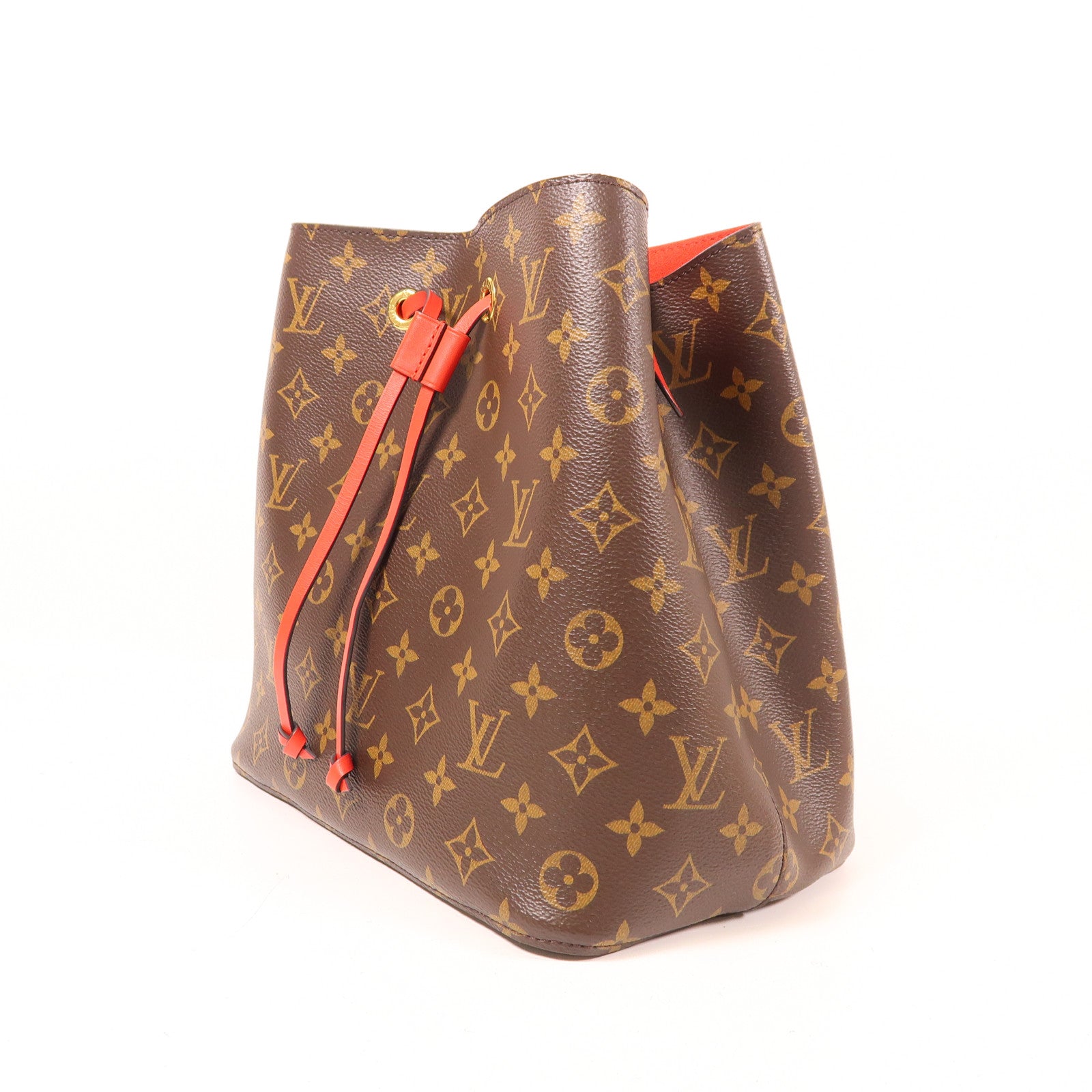 LOUIS VUITTON Monogram Neo Noe Bucket Bag金扣肩背袋Coquelicot/紅色