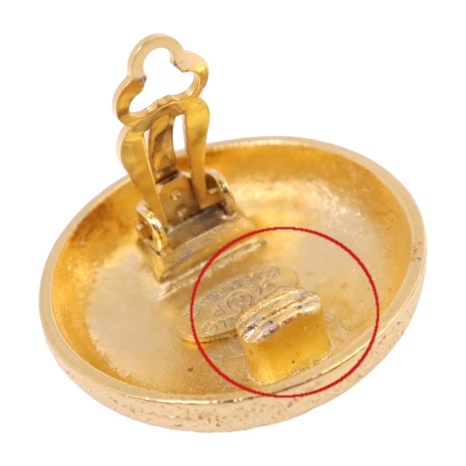 CHANEL 金屬Vintage Earrings金扣耳環