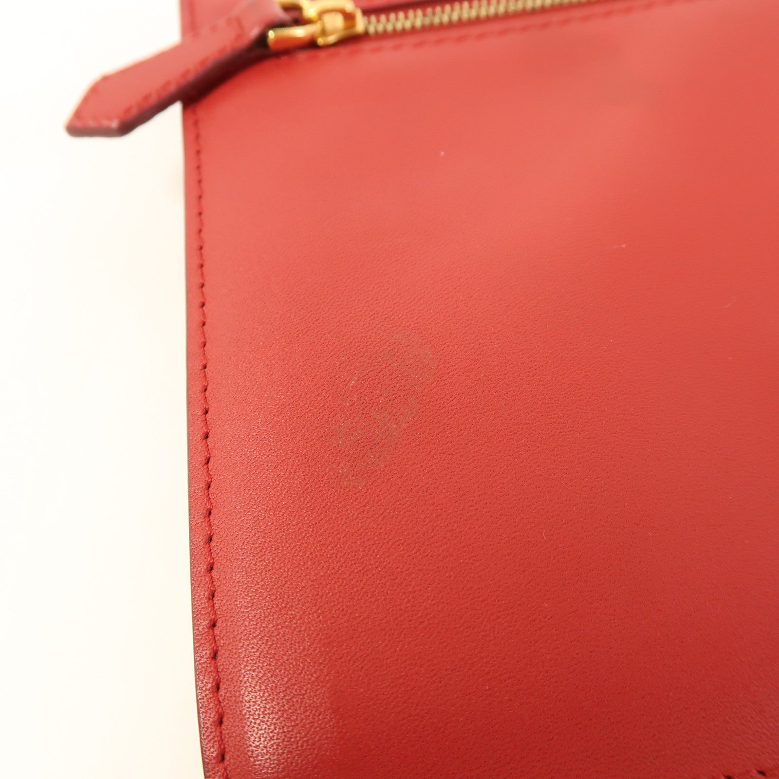 FENDI GHW Pequin Envelope Clutch Bag 8M0284 Canvas Calfskin Leather Brown Red