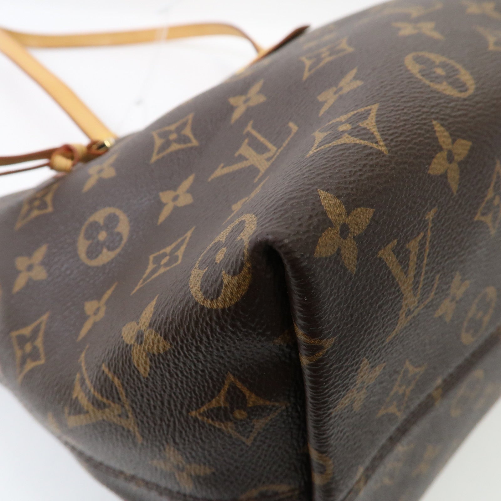LOUIS VUITTON Monogram Iena MM金扣手挽袋啡色